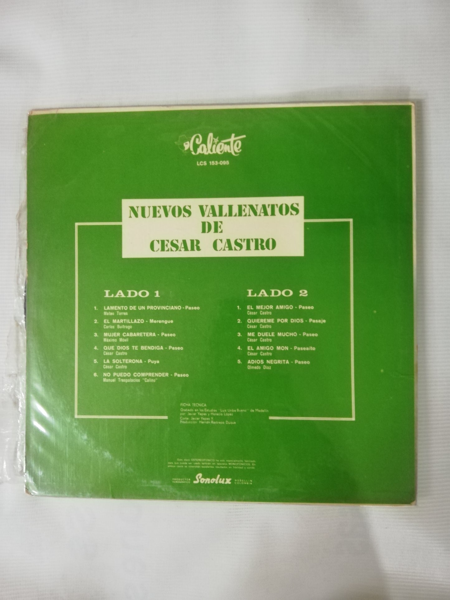 LP CESAR CASTRO - NUEVOS VALLENATOS DE CESAR CASTRO