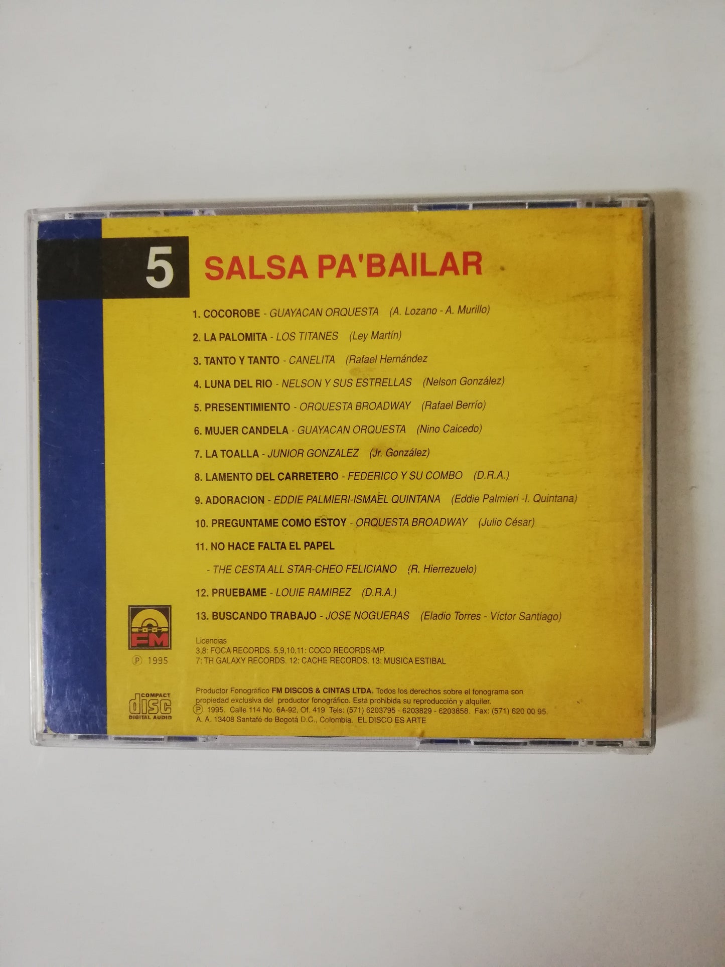 CD 5 HORAS DE SALSA - VARIOS INTÉRPRETES - CD # 5