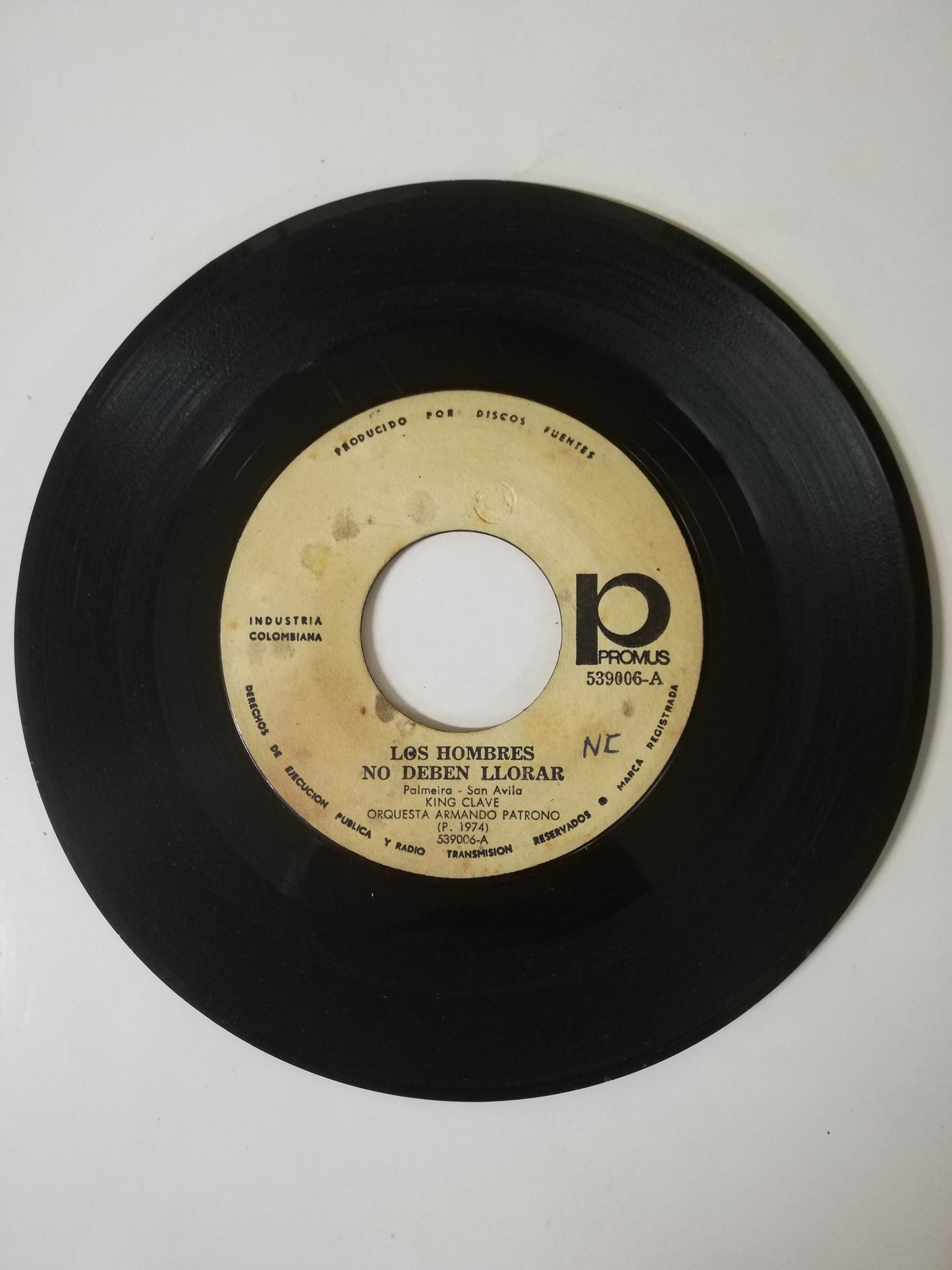 VINILO KING CLAVE - LOS HOMBRES NO DEBEN LLORAR / LA CANCIÓN DEL TE QUIERO