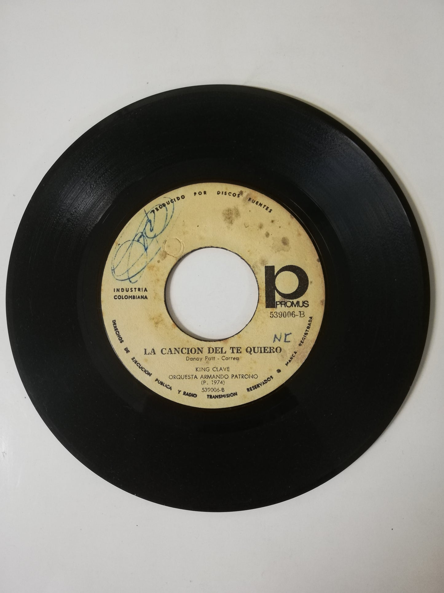 VINILO KING CLAVE - LOS HOMBRES NO DEBEN LLORAR / LA CANCIÓN DEL TE QUIERO