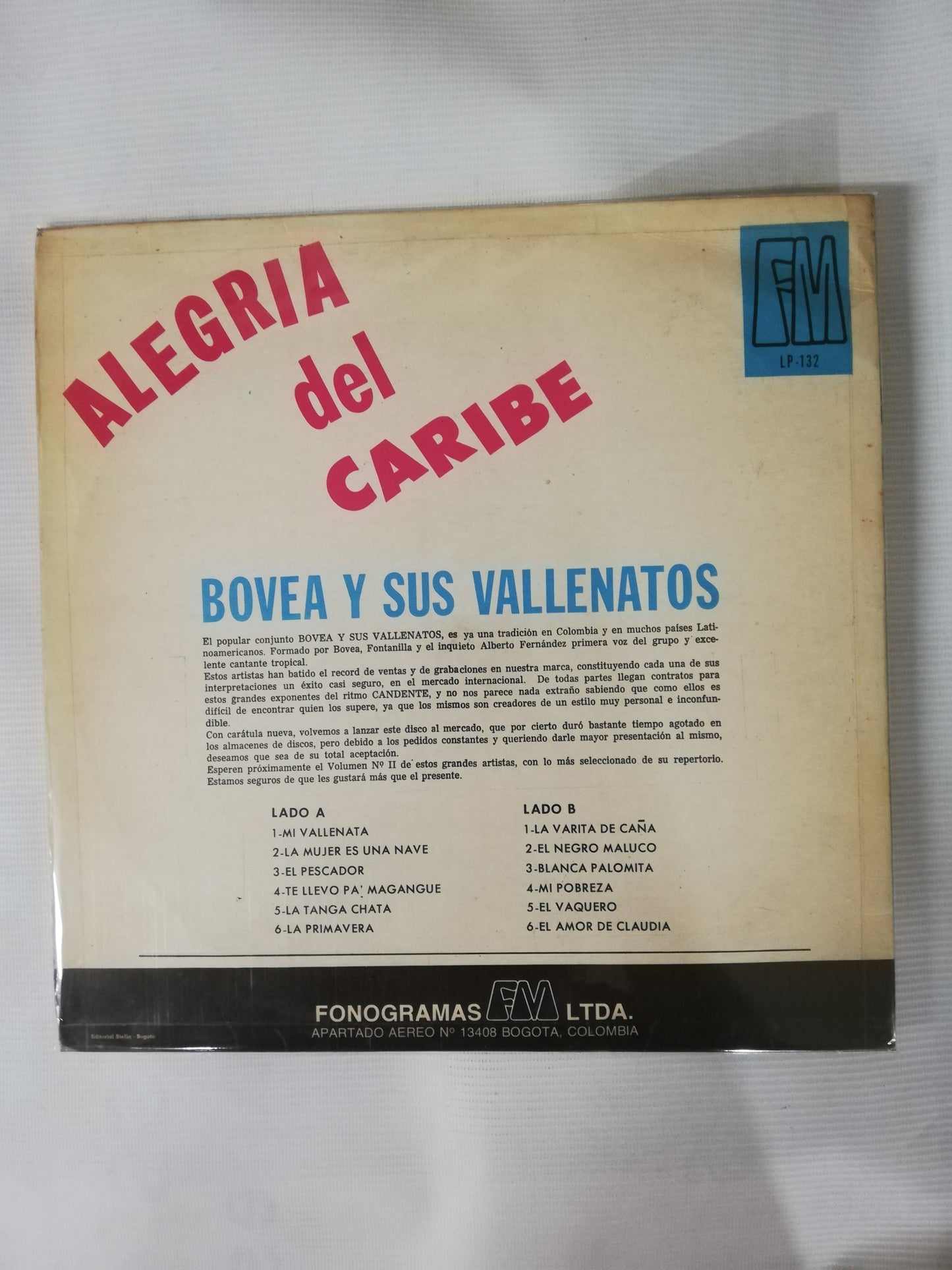 LP BOVEA Y SUS VALLENATOS - ALEGRIA DEL CARIBE