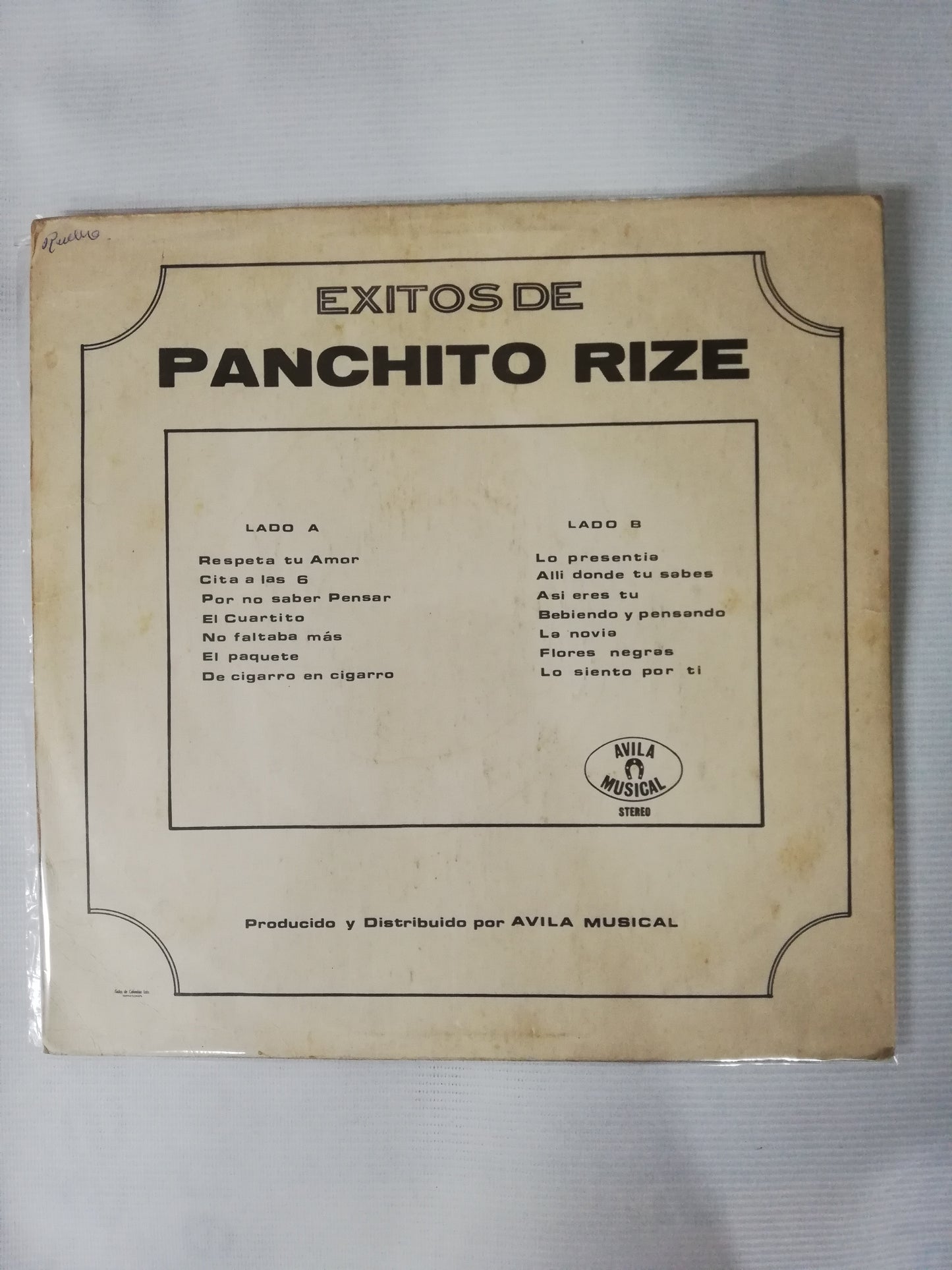 LP PANCHITO RIZE - EXITOS DE PANCHITO RIZE