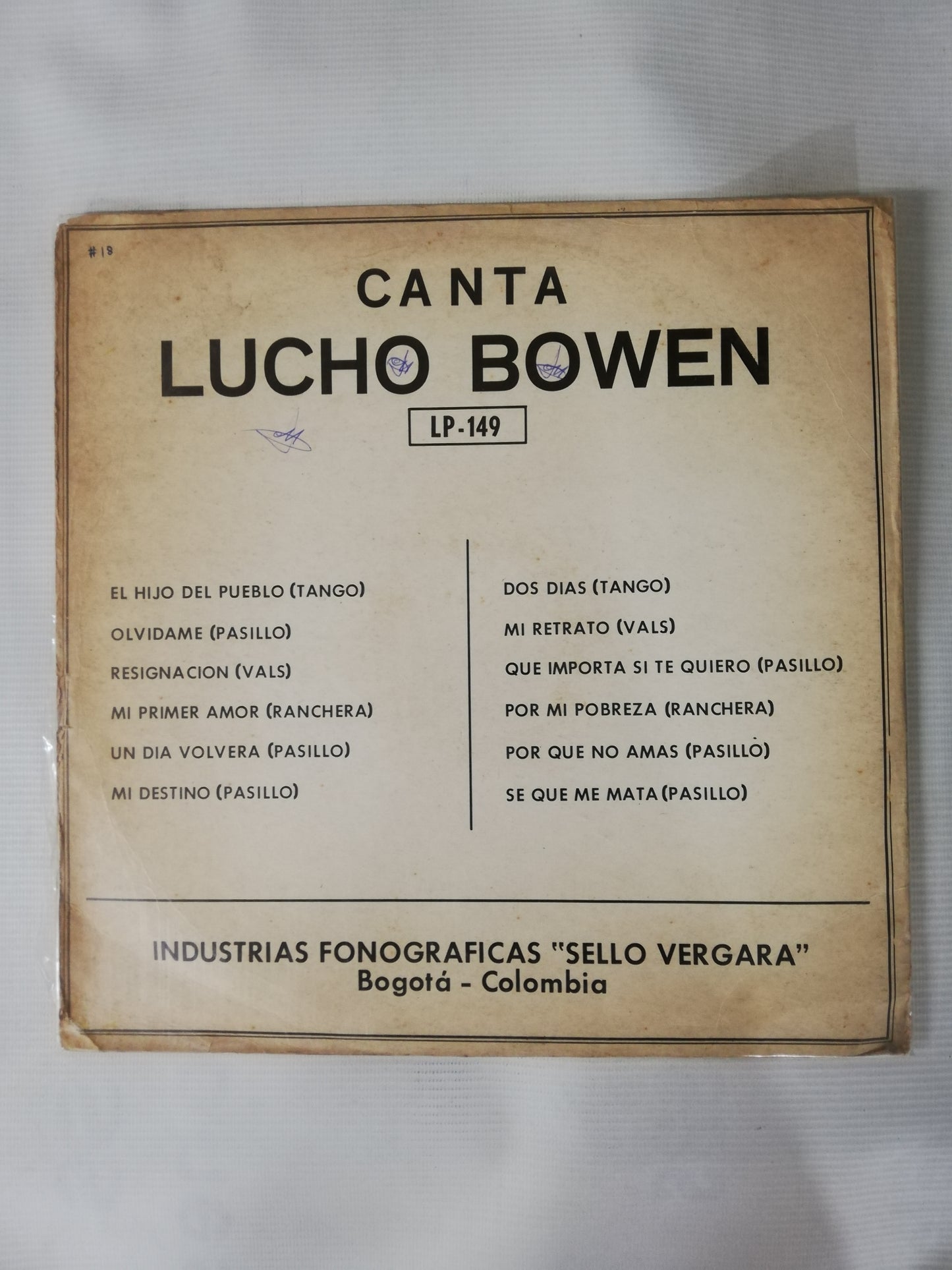 LP LUCHO BOWEN - CANTA