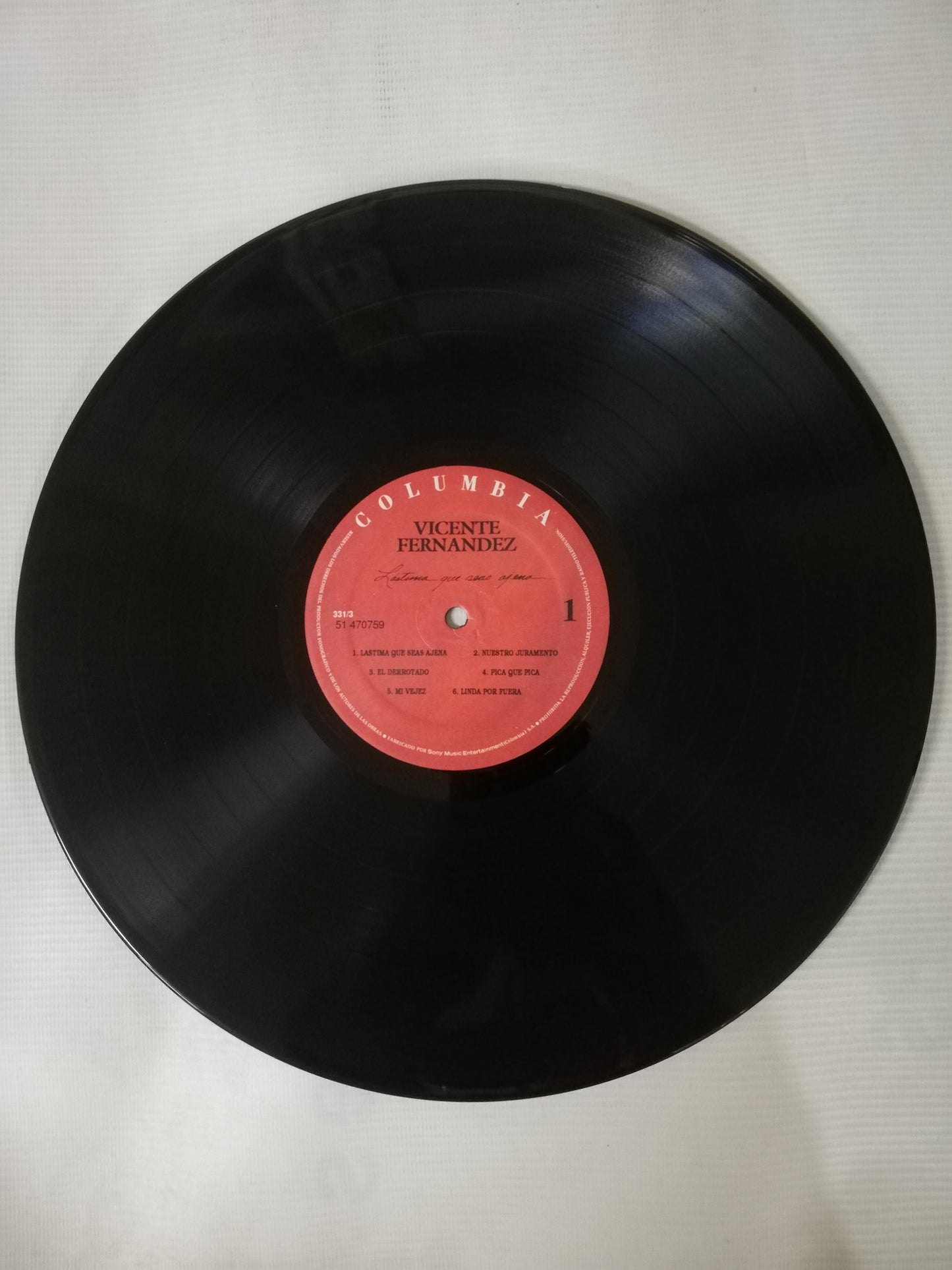 LP VICENTE FERNANDEZ - LASTIMA QUE SEAS AJENA