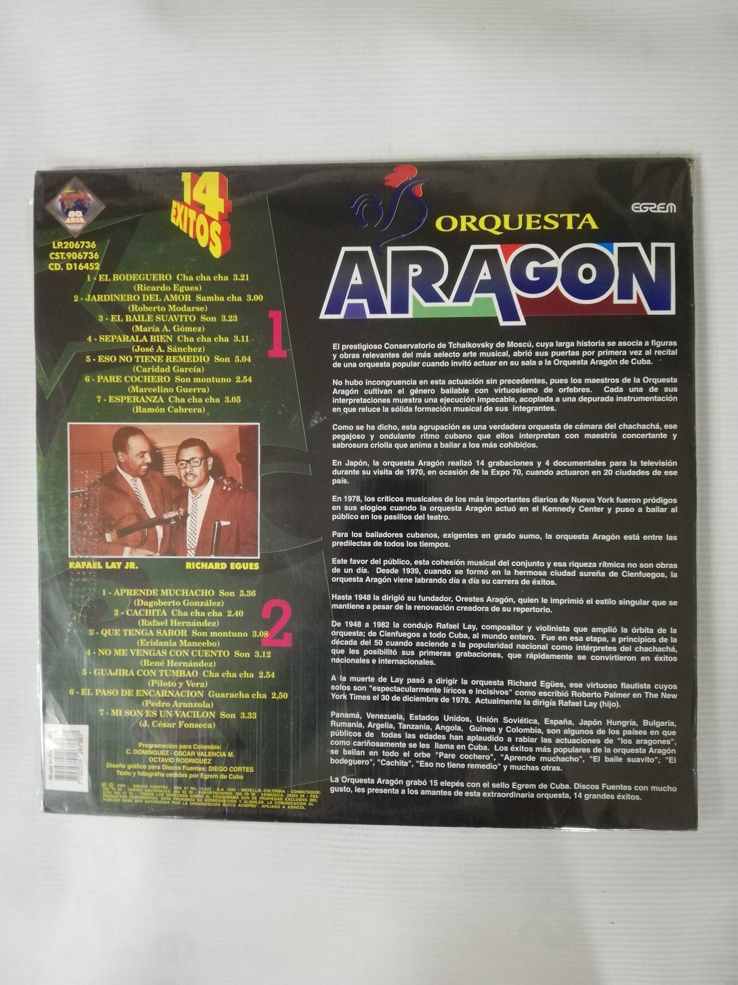 LP ORQUESTA ARAGON - 14 EXITOS