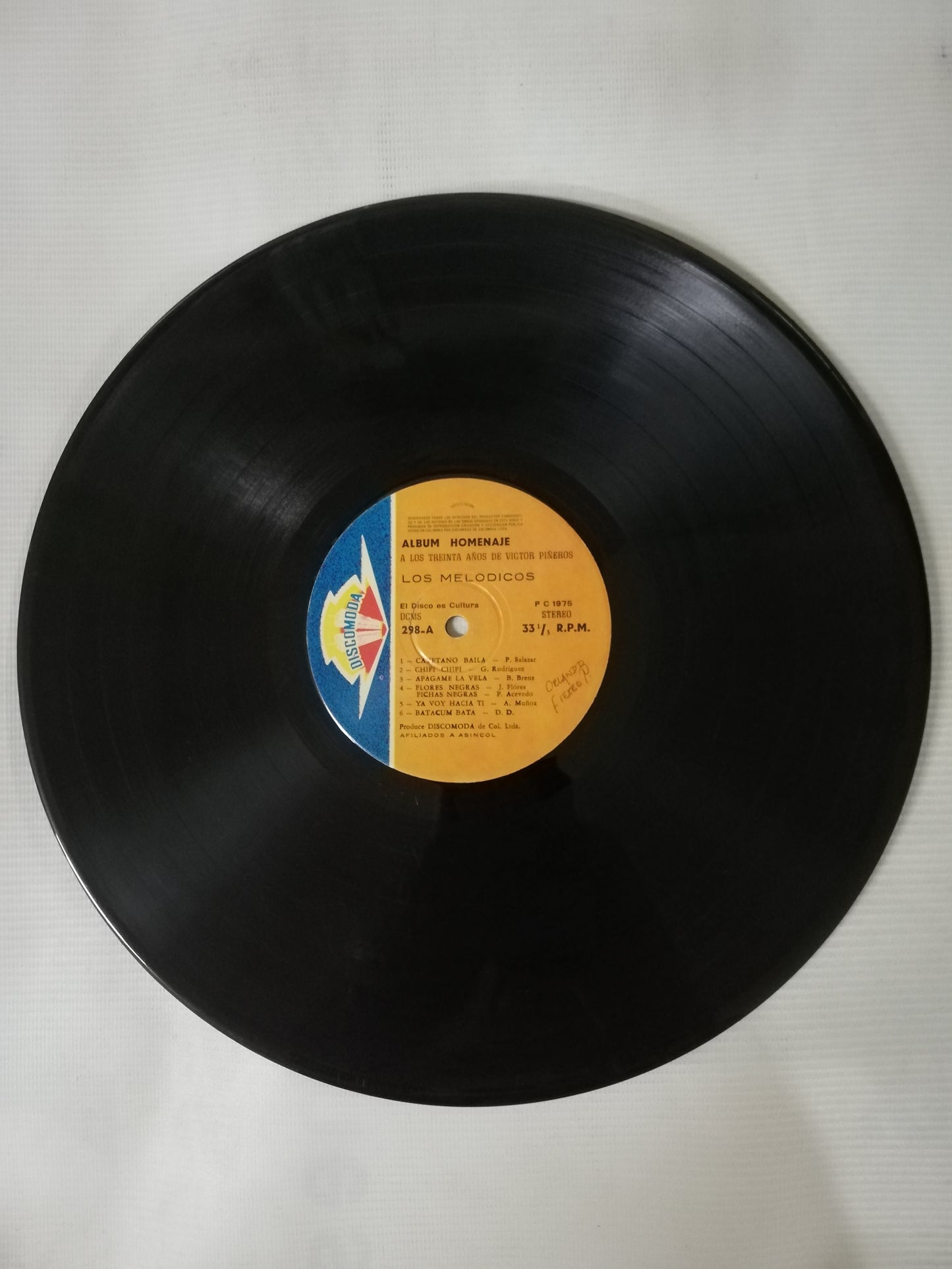 LP LOS MELODICOS - ALBUM HOMENAJE A VICTOR PIÑER0, 30 AÑOS