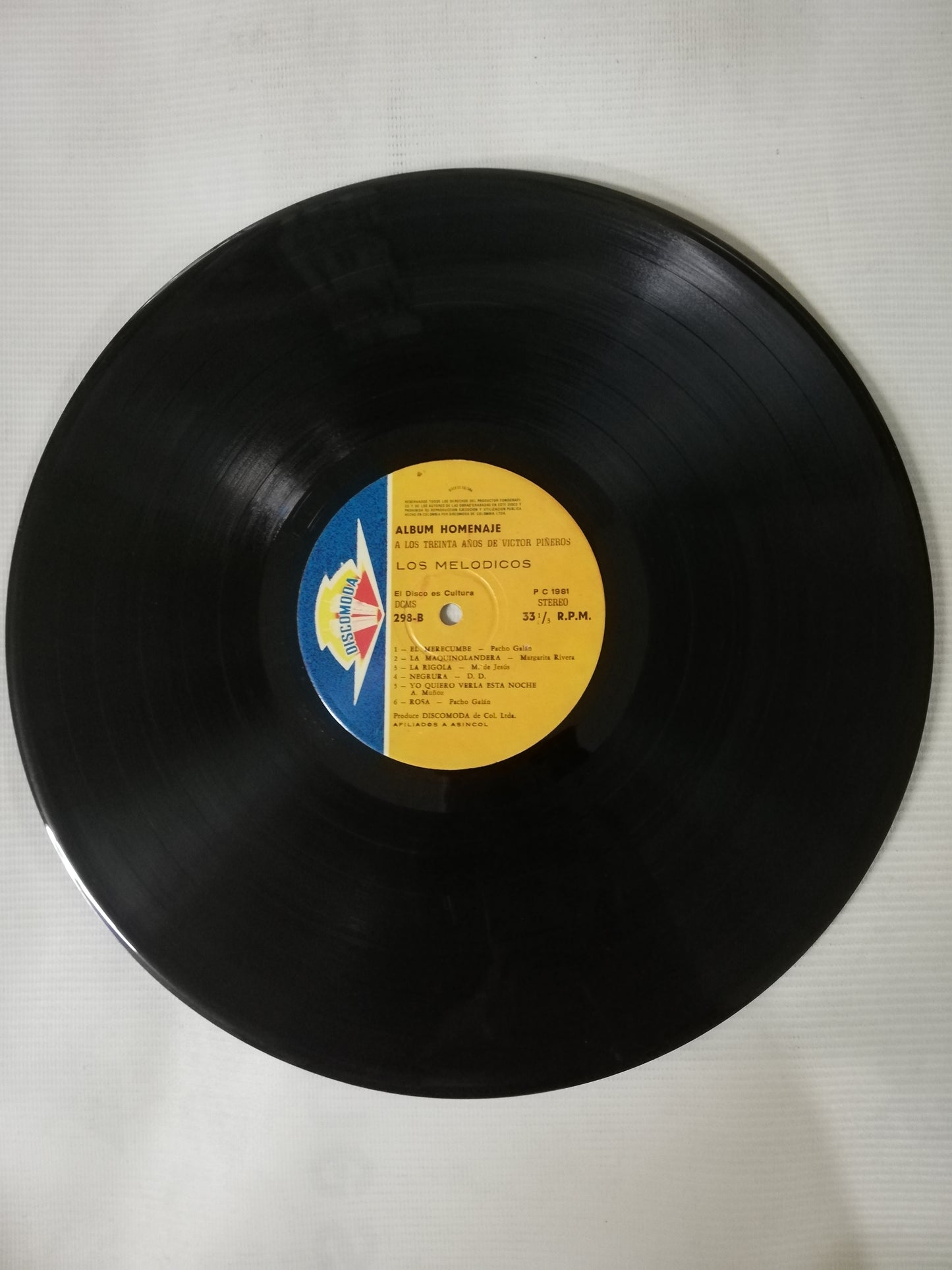 LP LOS MELODICOS - ALBUM HOMENAJE A VICTOR PIÑER0, 30 AÑOS