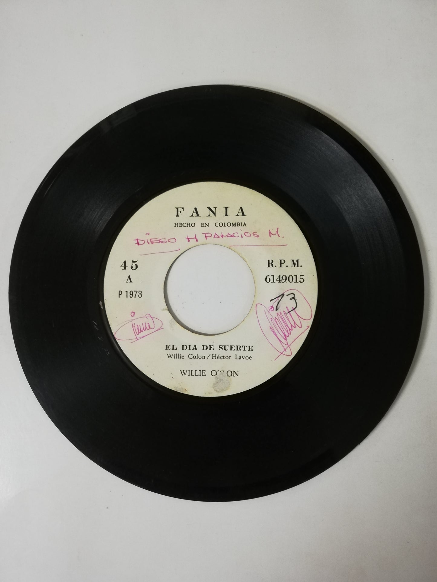 VINILO WILLIE COLÓN CANTA HECTOR LAVOE - EL DÍA DE MI SUERTE / GUAJIRA VEN