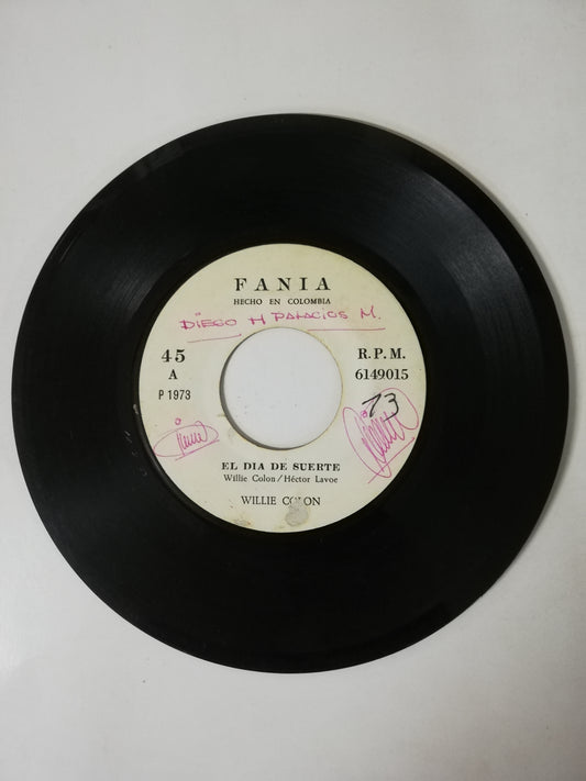 VINILO WILLIE COLÓN CANTA HECTOR LAVOE - EL DÍA DE MI SUERTE / GUAJIRA VEN