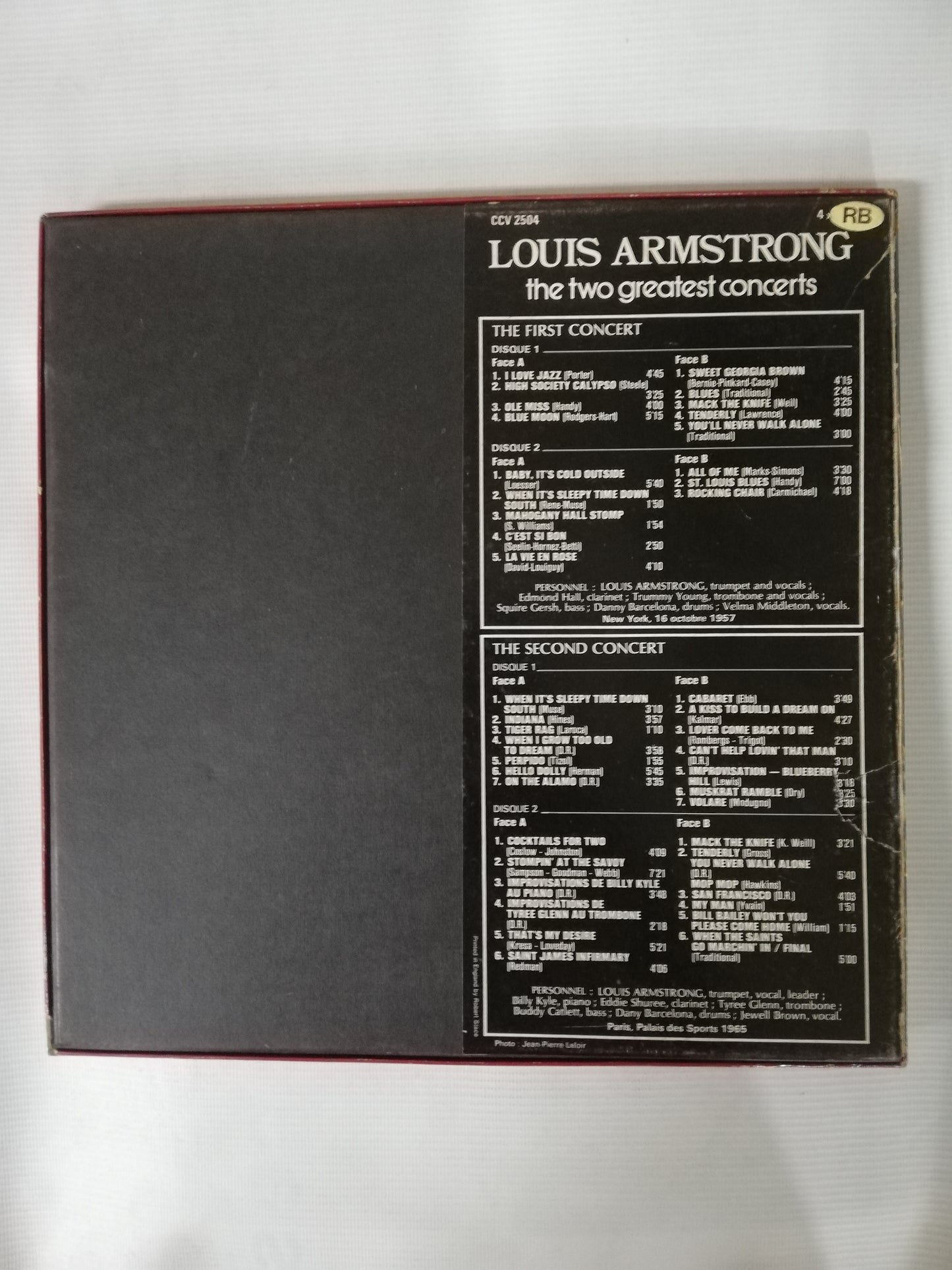 LP LOUIS ARMSTRONG - THE TWO GREATEST CONCERTS - VINYL X 4