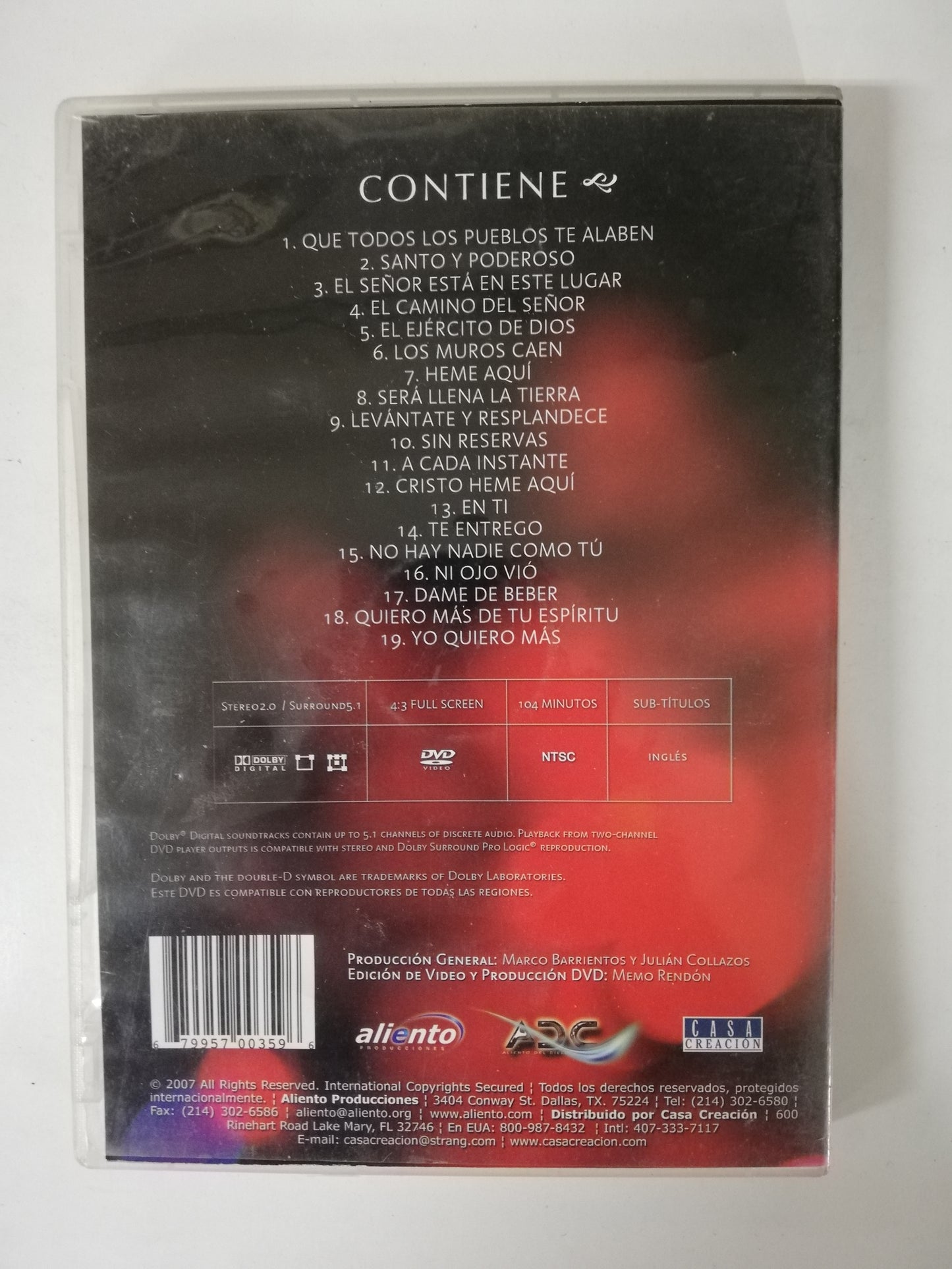 DVD MARCO BARRIENTOS - LEVÁNTATE Y RESPLADECE