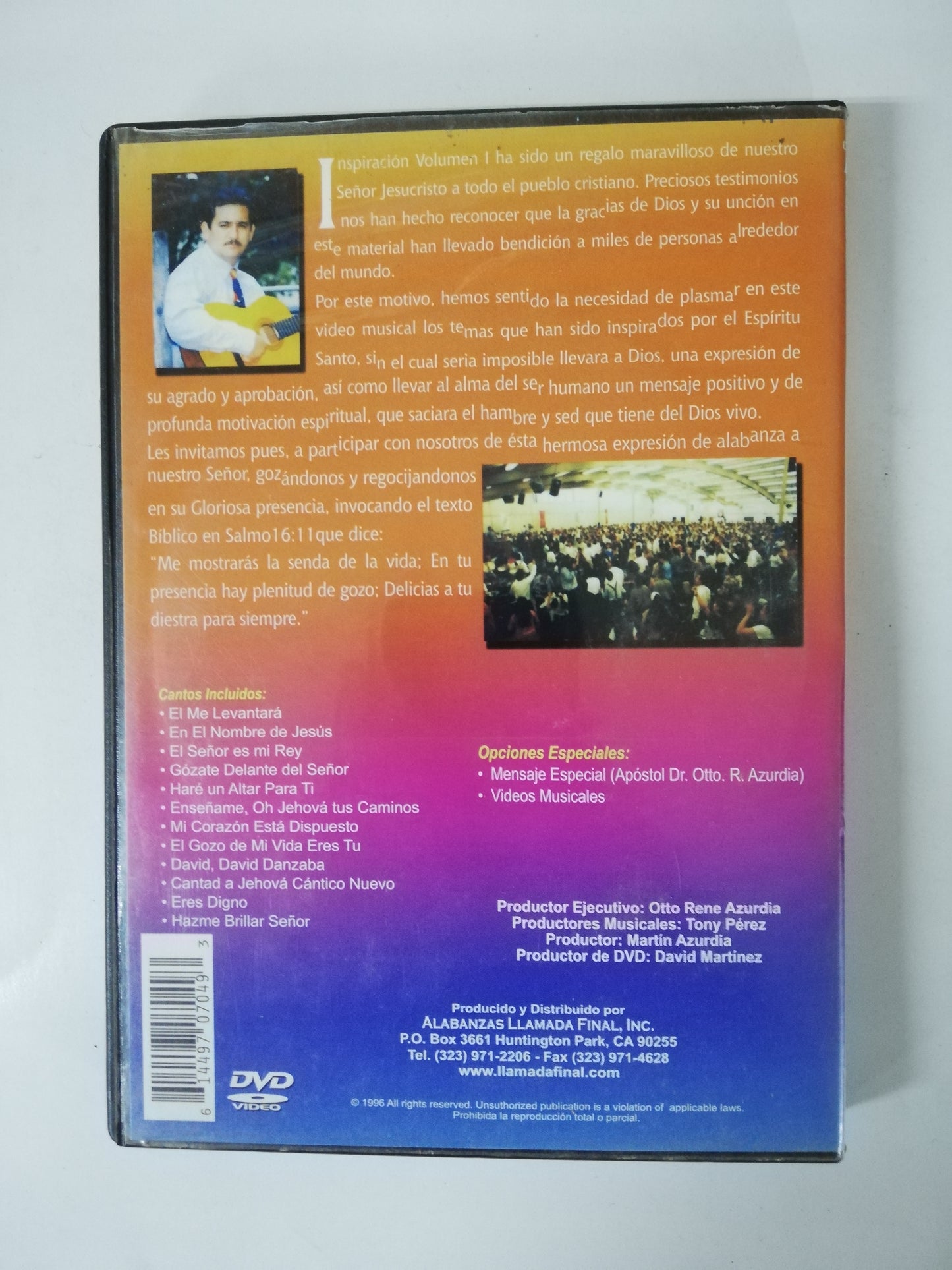 DVD INSPIRACIÓN - ESPIRITU SANTO! GRACIAS VOL. 1