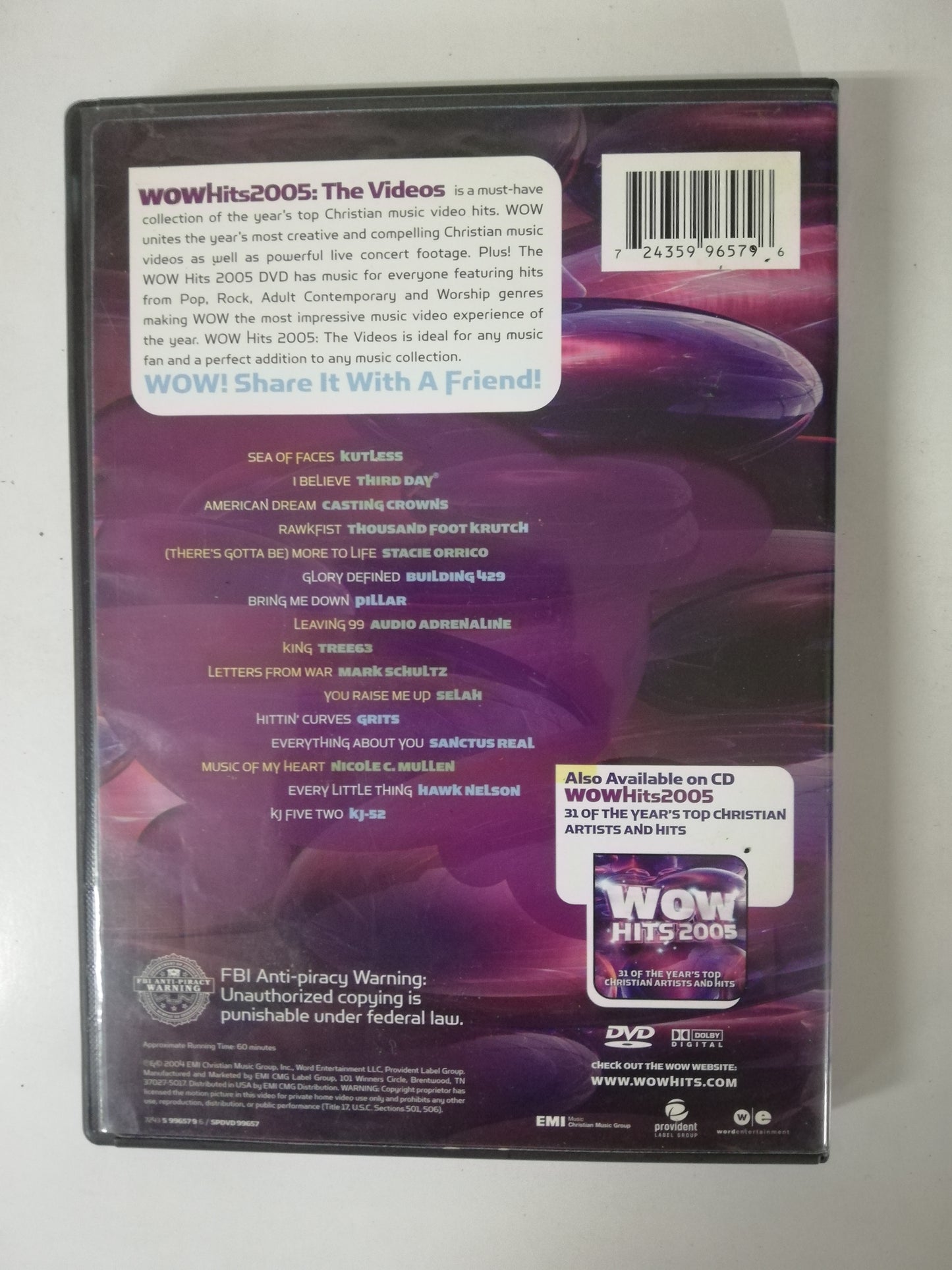 DVD WOW HITS 2005 - CHRISTIAN COMPILATION