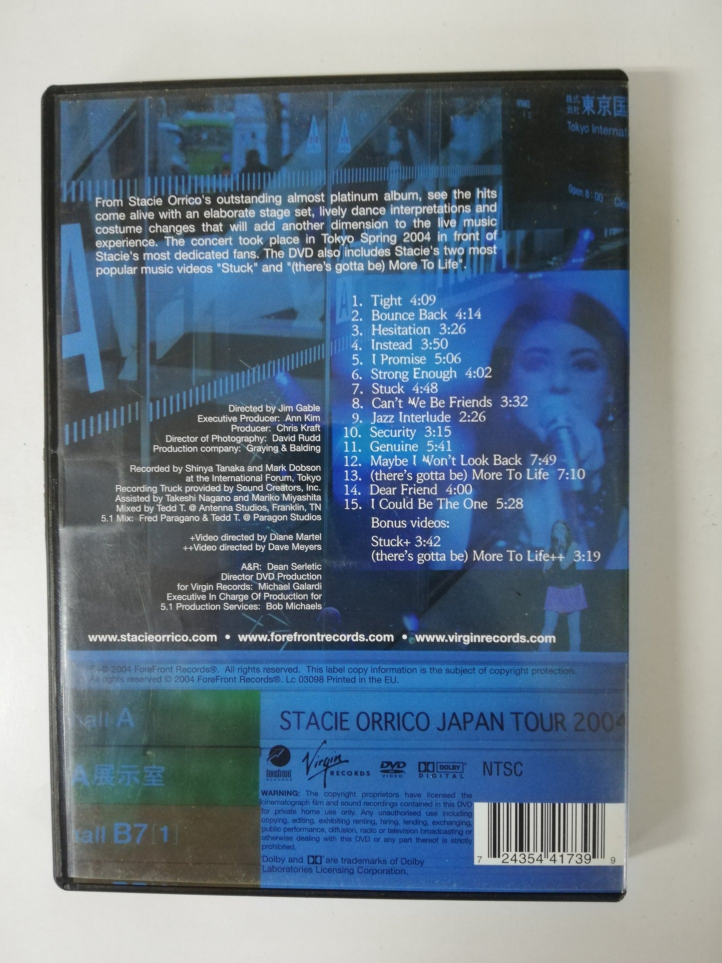 DVD STACIE ORRICO - LIVE IN JAPAN