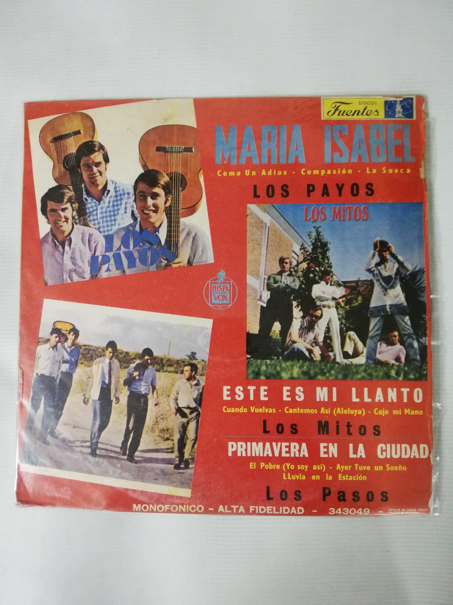 LP LOS PAYOS / LOS MITOS / LOS PASOS - MARIA ISABEL