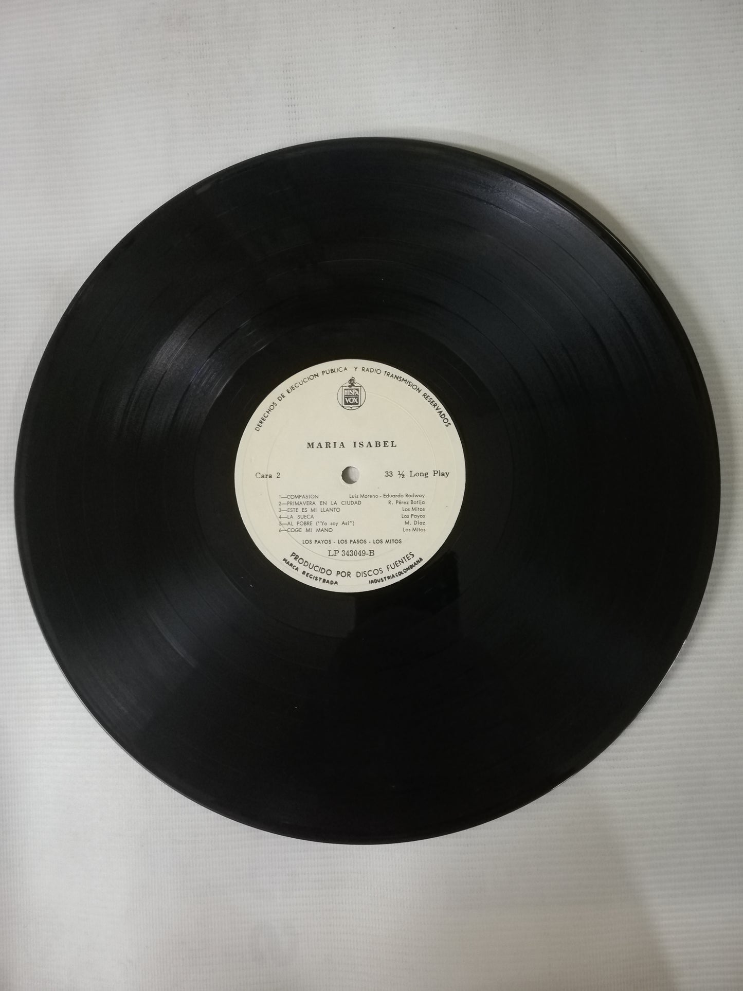 LP LOS PAYOS / LOS MITOS / LOS PASOS - MARIA ISABEL