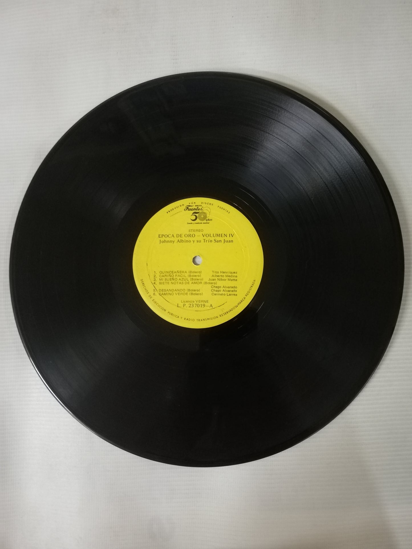 LP JOHNNY ALBINO Y SU TRIO SAN JUAN - QUINCEAÑERA, EPOCA DE ORO VOL. IV