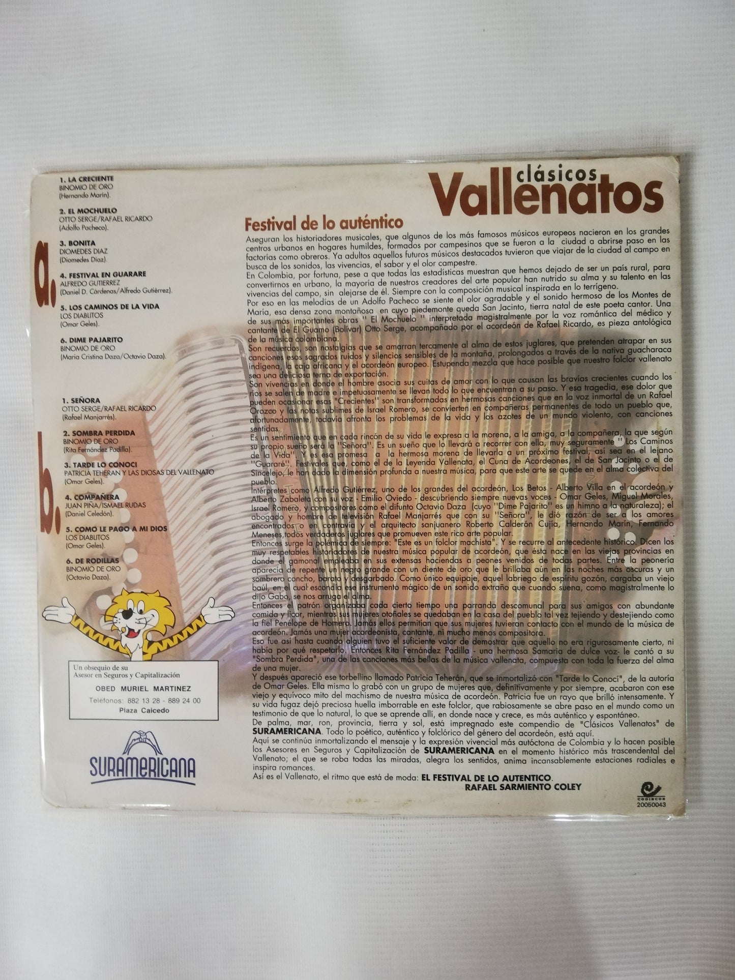 LP CLÁSICOS VALLENATOS - VARIOS INTÉRPRETES