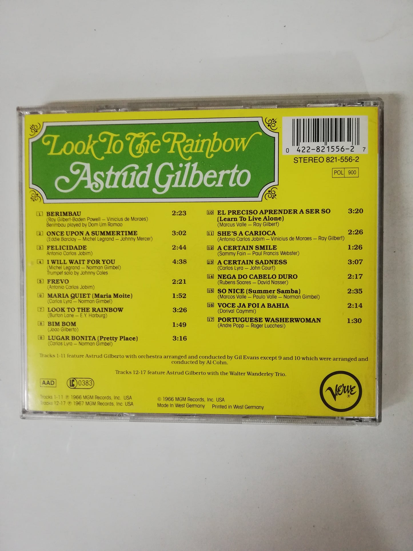 CD ASTRUD GILBERTO - LOOK TO THE RAINBOW
