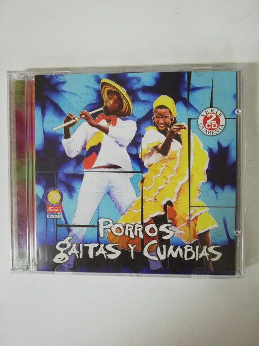 CD PORROS, GAITAS Y CUMBIAS - VARIOS INTÉRPRETES - CD X 2