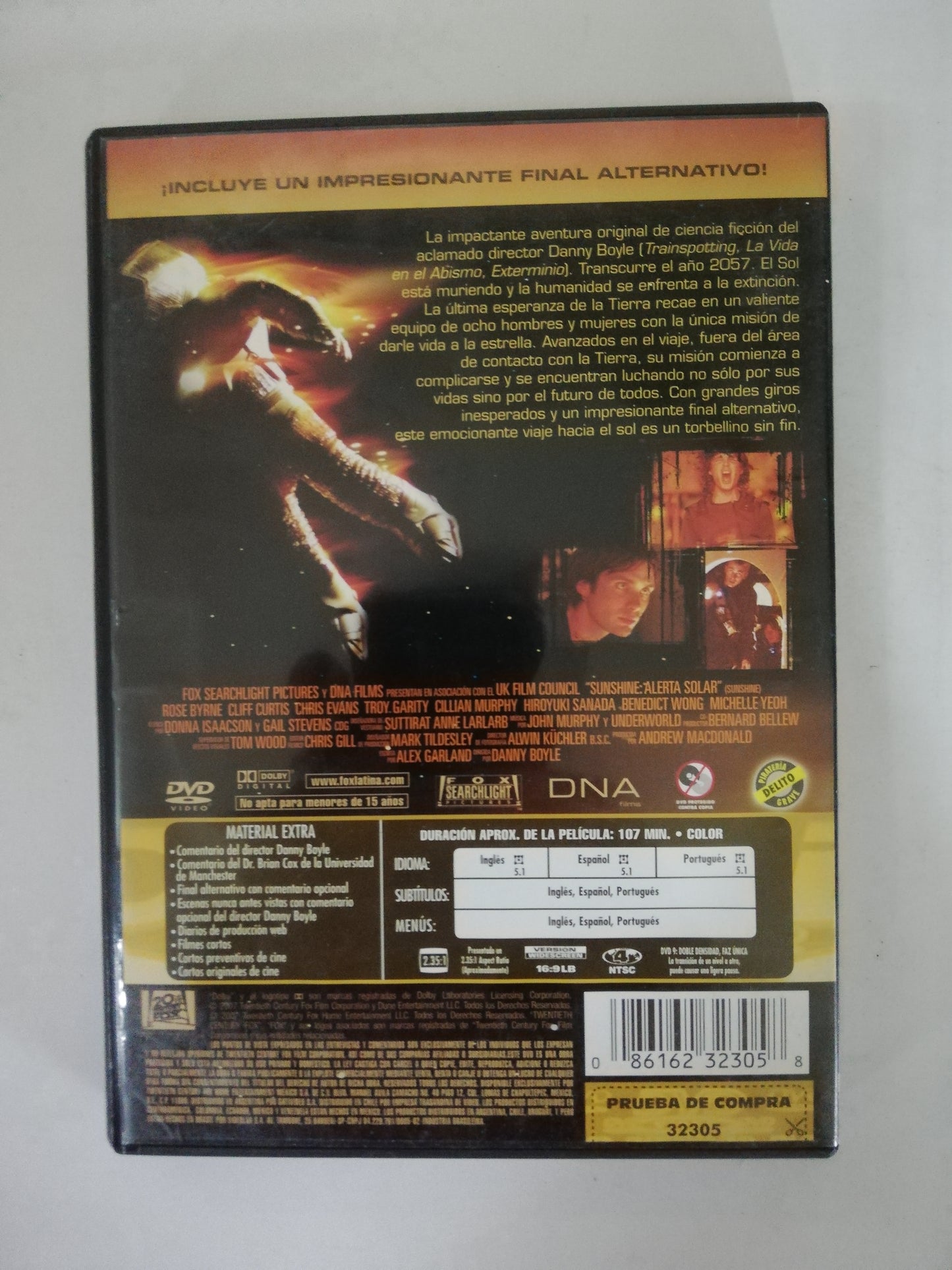 DVD SUNSHINE: ALERTA ROJA