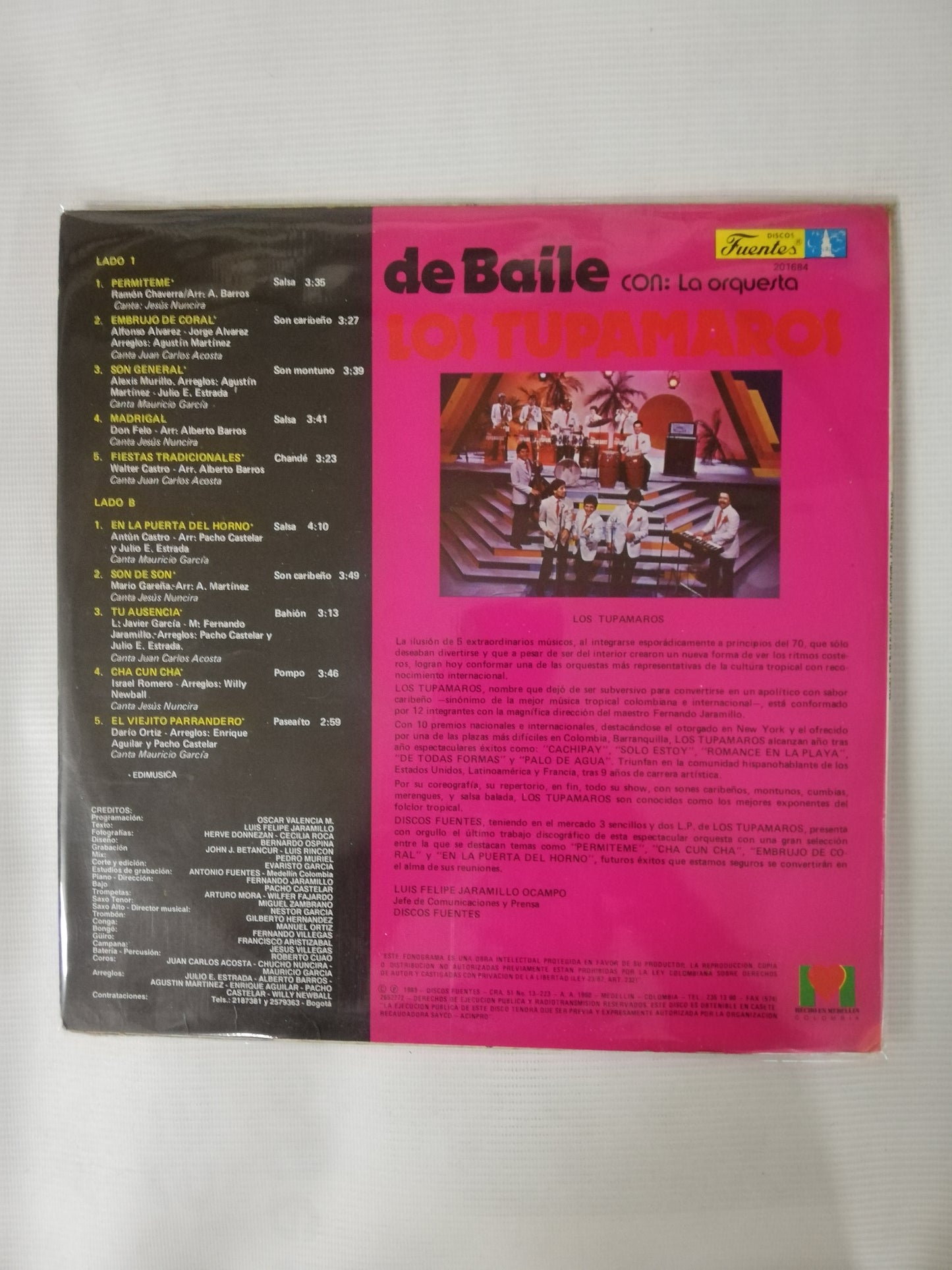 LP ORQUESTA TUPAMAROS - DE BAILE CON LA ORQUESTA... TUPAMAROS