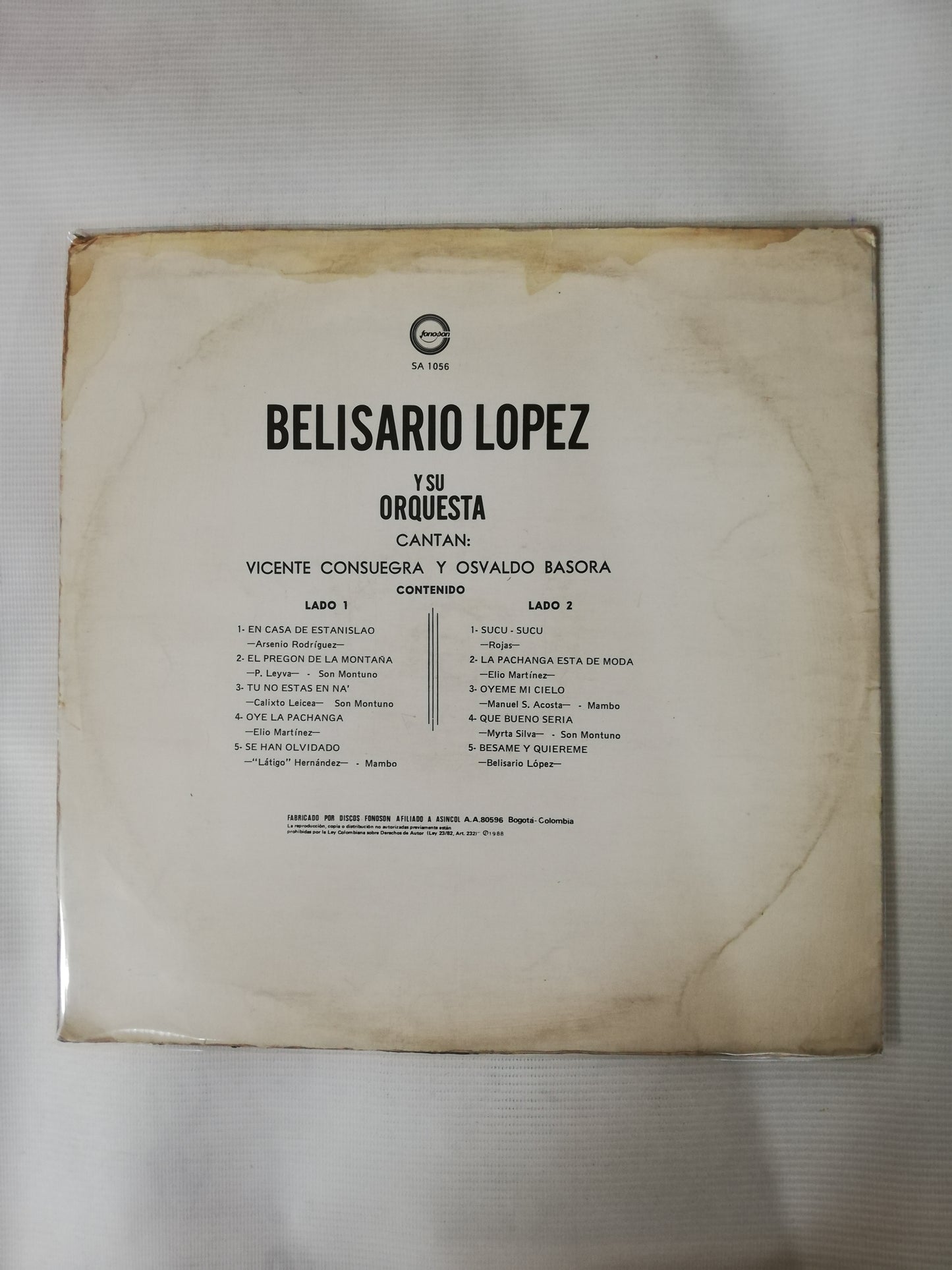 LP BELISARIO LOPEZ Y SU ORQUESTA - EXITOS DE ORO