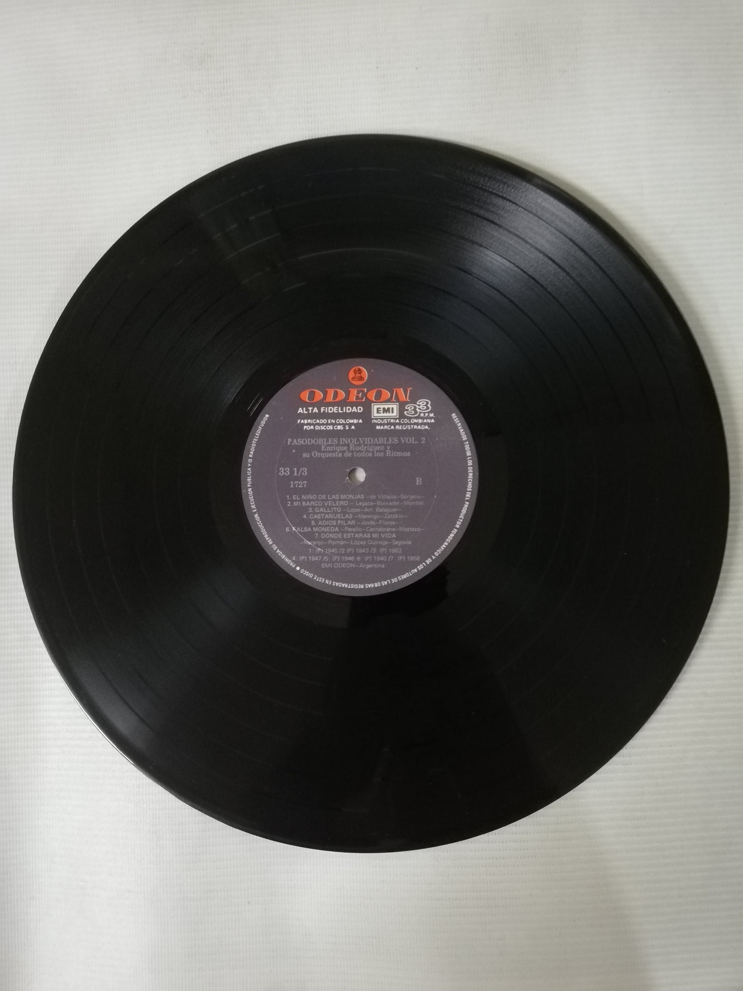 LP ENRIQUE RODRIGUEZ Y SU ORQUESTA DE TODOS LOS RITMOS - PASODOBLES INOLVIDABLES