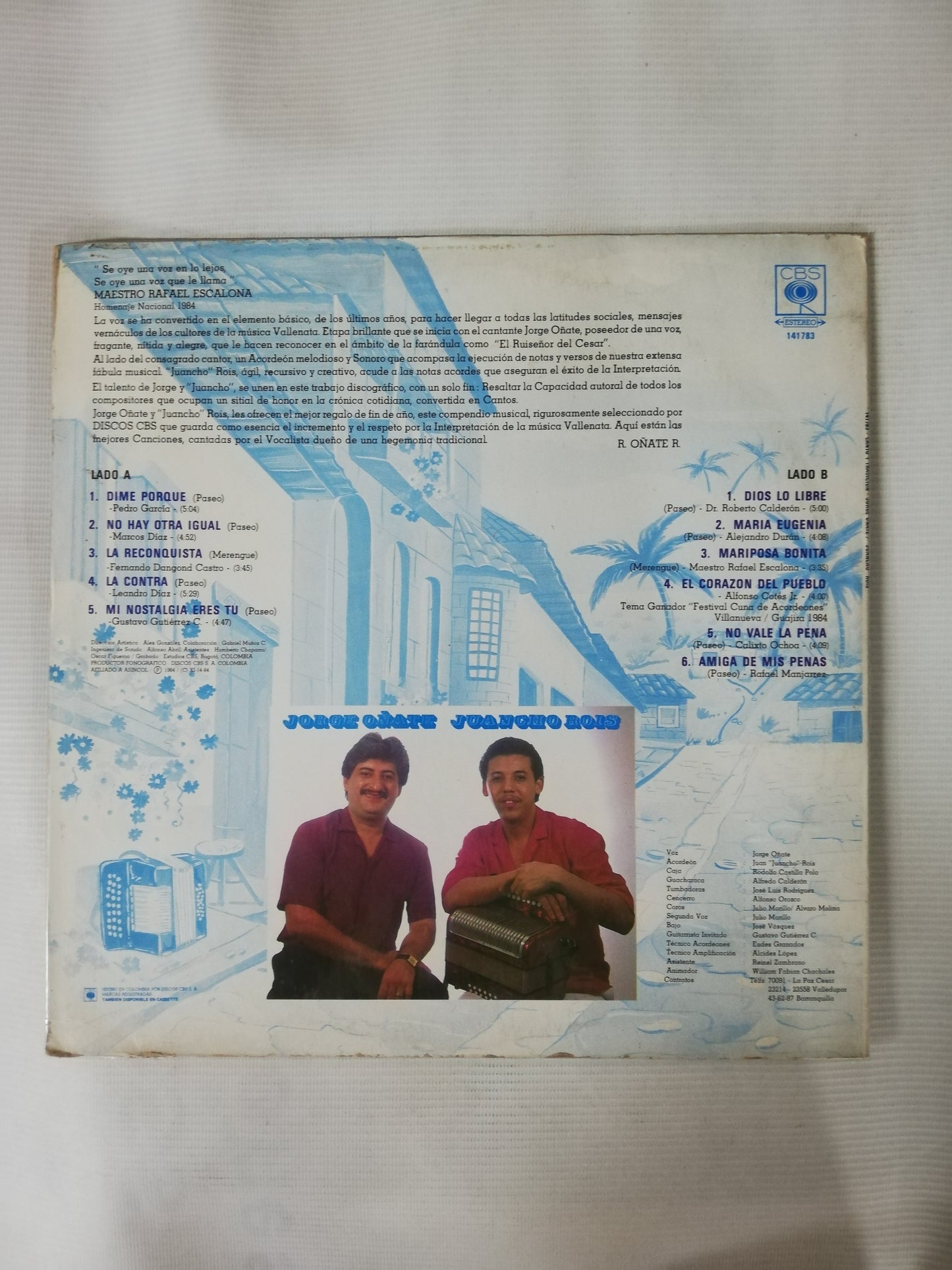 LP JORGE OÑATE Y JUANCHO ROIS - CANTO Y TRADICIÓN