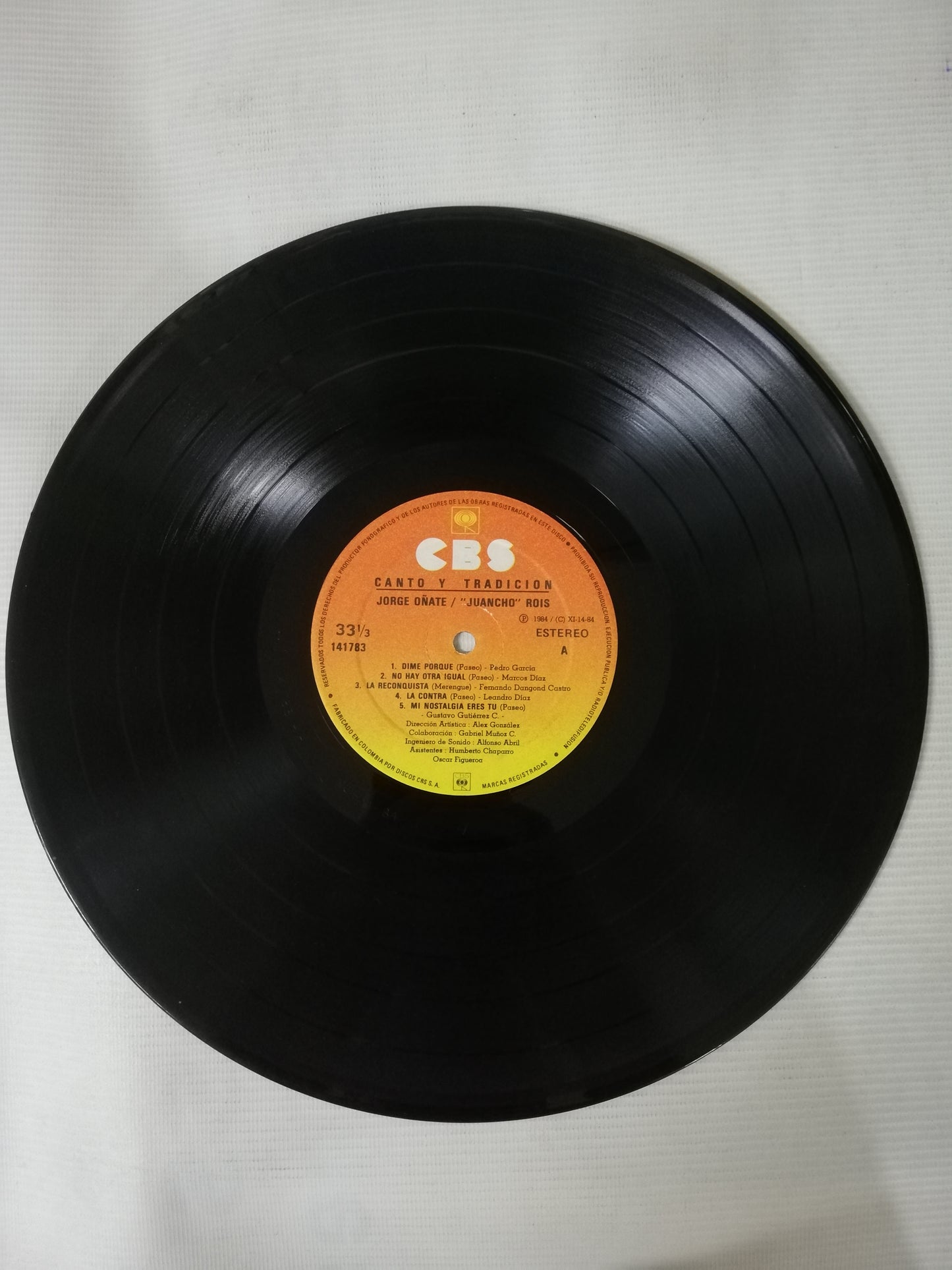 LP JORGE OÑATE Y JUANCHO ROIS - CANTO Y TRADICIÓN