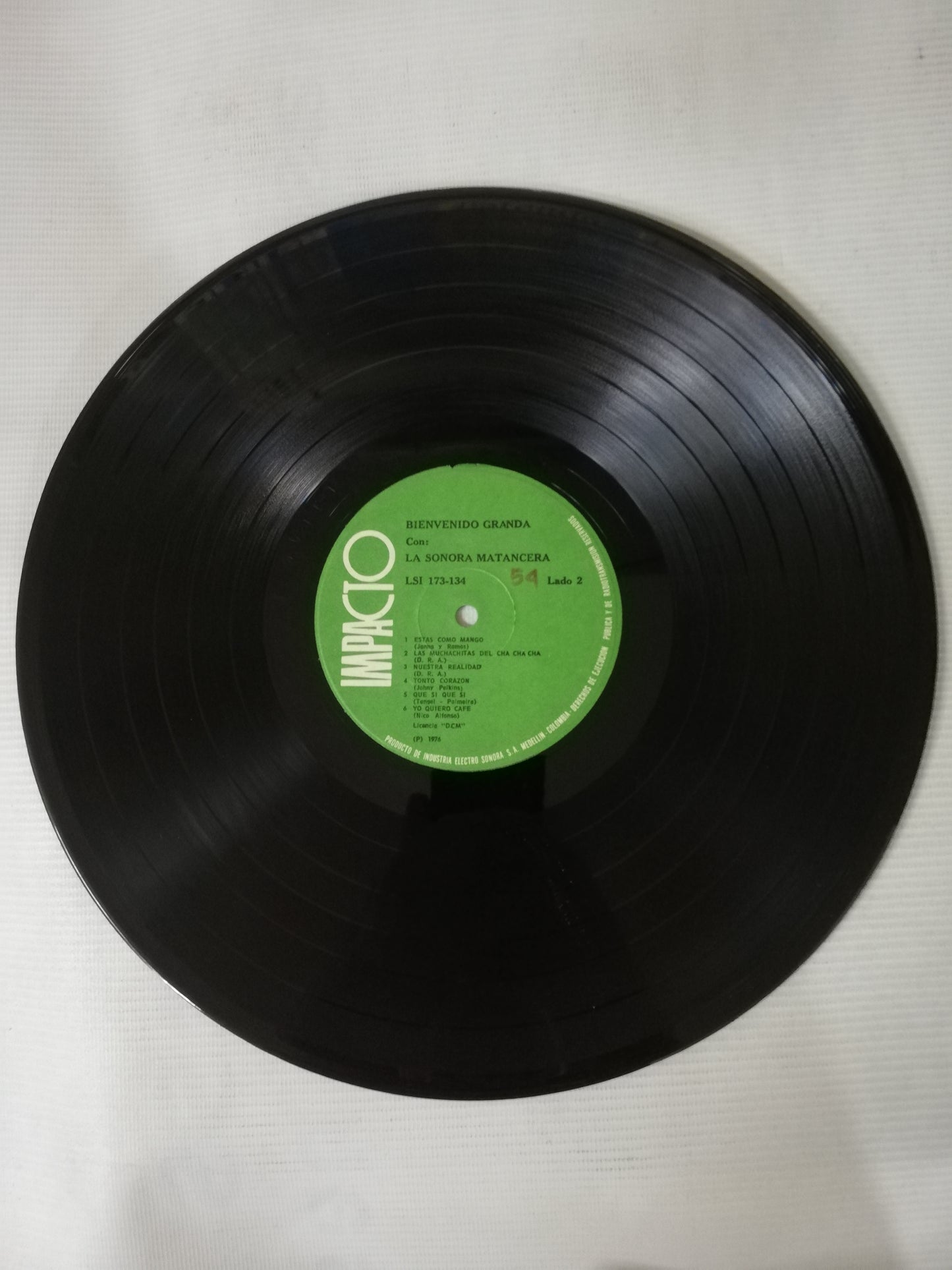 LP BIENVENIDO GRANDA - BIENVENIDO GRANDA CON LA SONORA MATANCERA