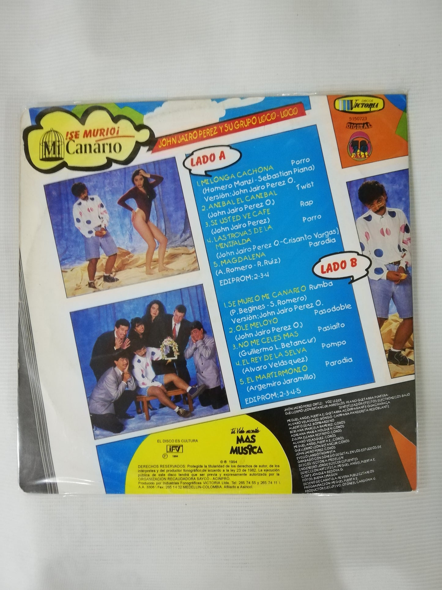 LP JOHN JAIRO PEREZ Y SU GRUPO LOCO-LOCO - SE ME MURIO MI CANARIO
