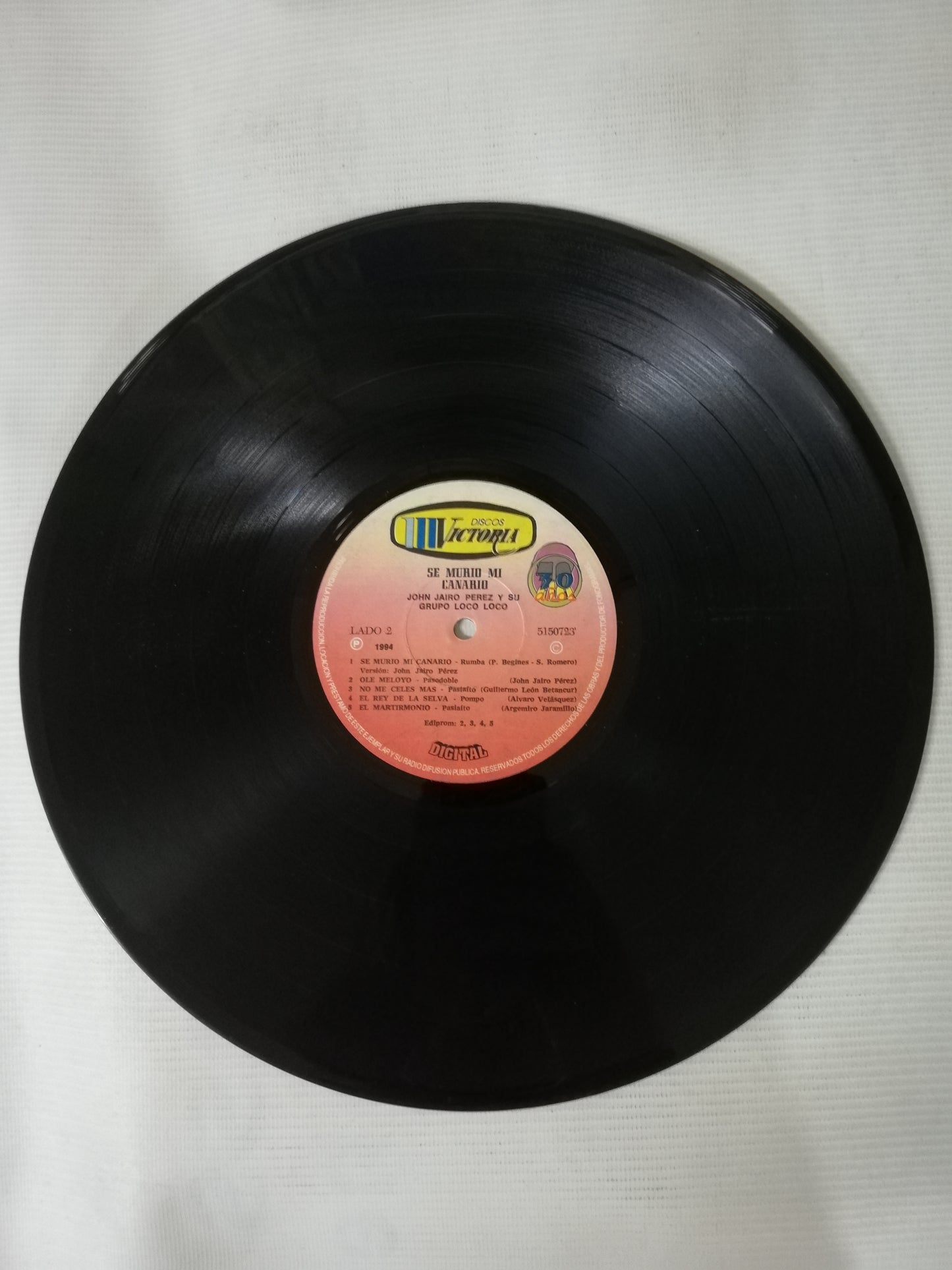 LP JOHN JAIRO PEREZ Y SU GRUPO LOCO-LOCO - SE ME MURIO MI CANARIO