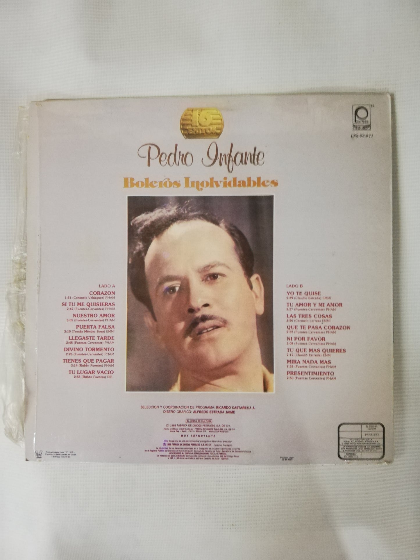 LP PEDRO INFANTE - BOLEROS INOLVIDABLES