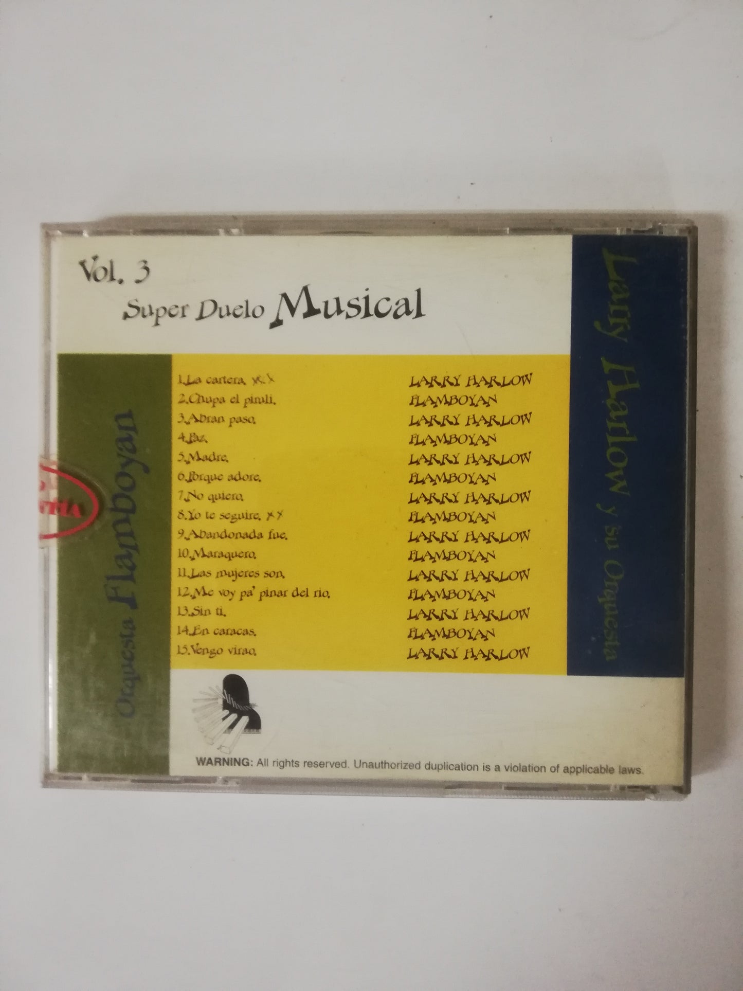 CD ORQUESTA FLAMBOYAN / LARRY HARLOW Y SU ORQUESTA - SUPER DUELO MUSICAL VOL. 3