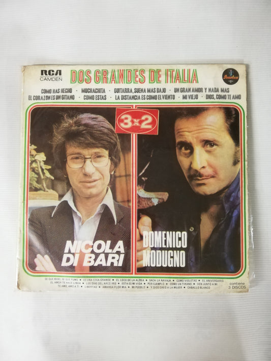LP NICOLA DI BARI / DOMENICO MODUGNO - DOS GRANDES DE ITALIA - VINYL X 3