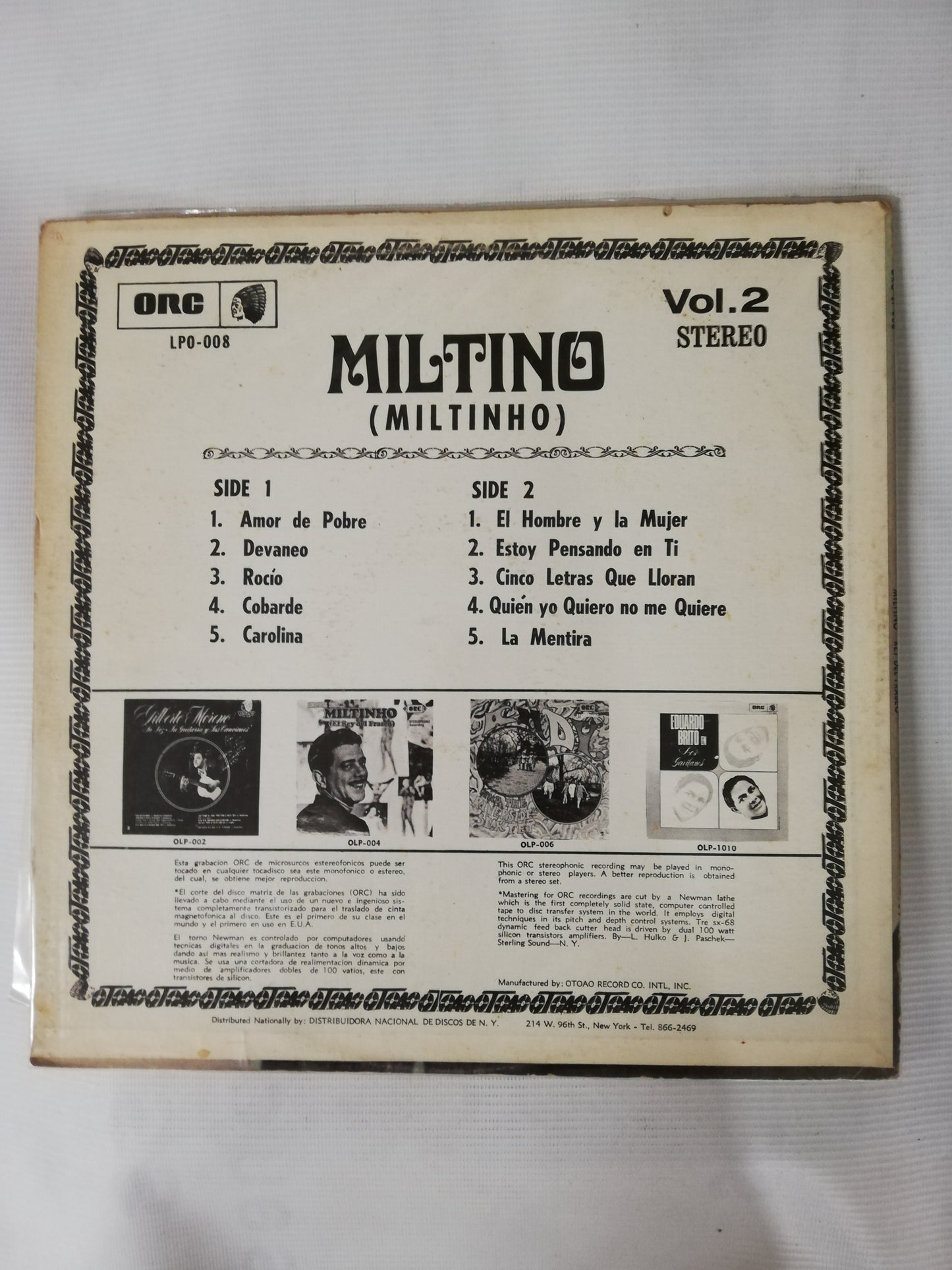 LP MILTIÑO - EL REY DEL FRASEO VOL. 2