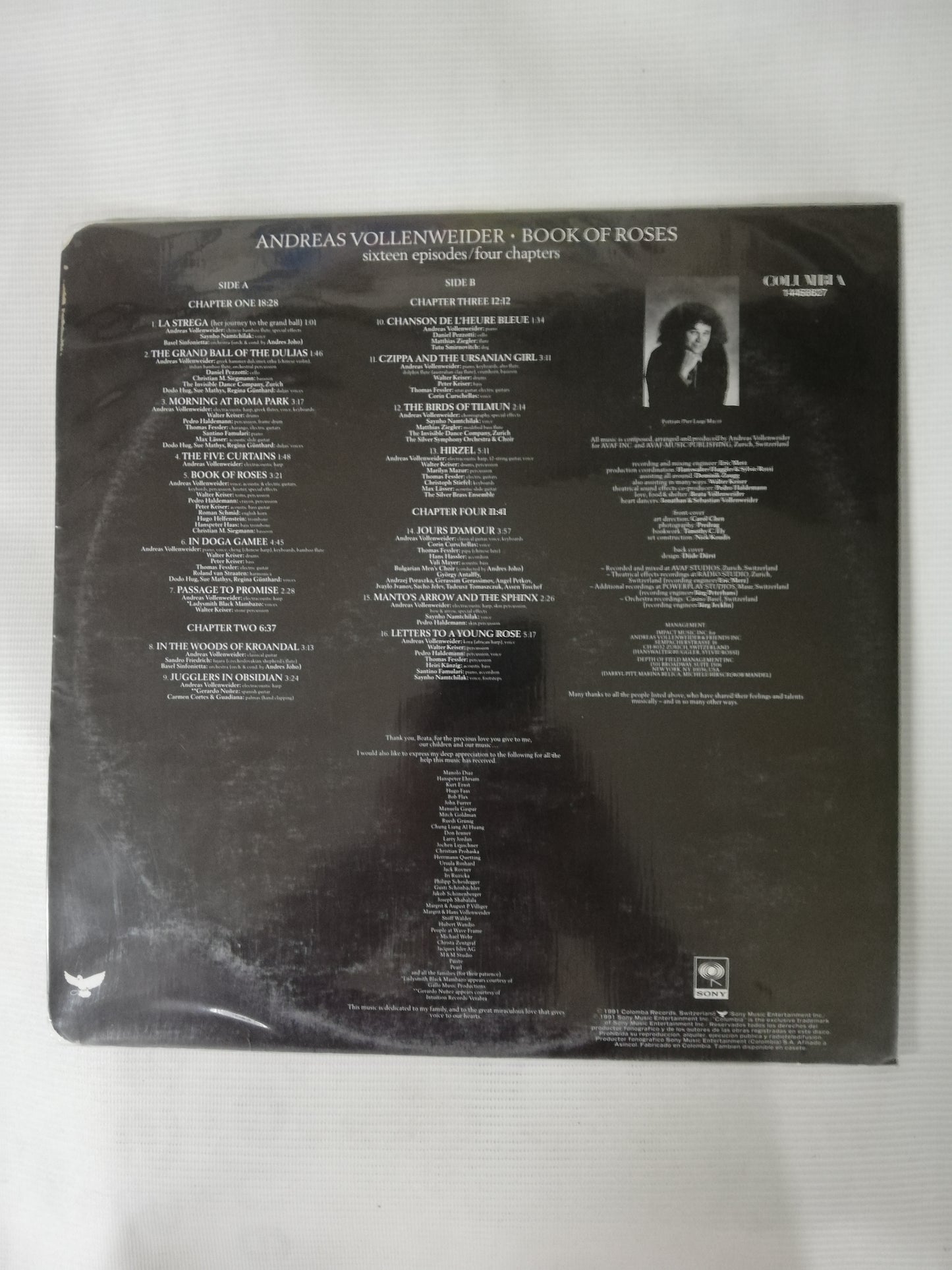 LP ANDREAS VOLLENWEIDER - BOOK OF ROSES