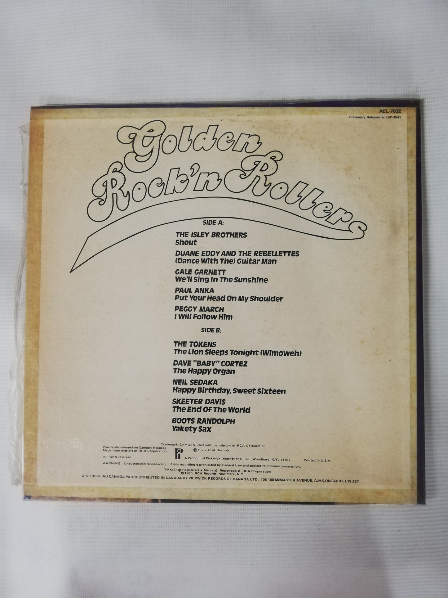LP GOLDEN ROCK´N ROLLERS - ROCK COMPILATION