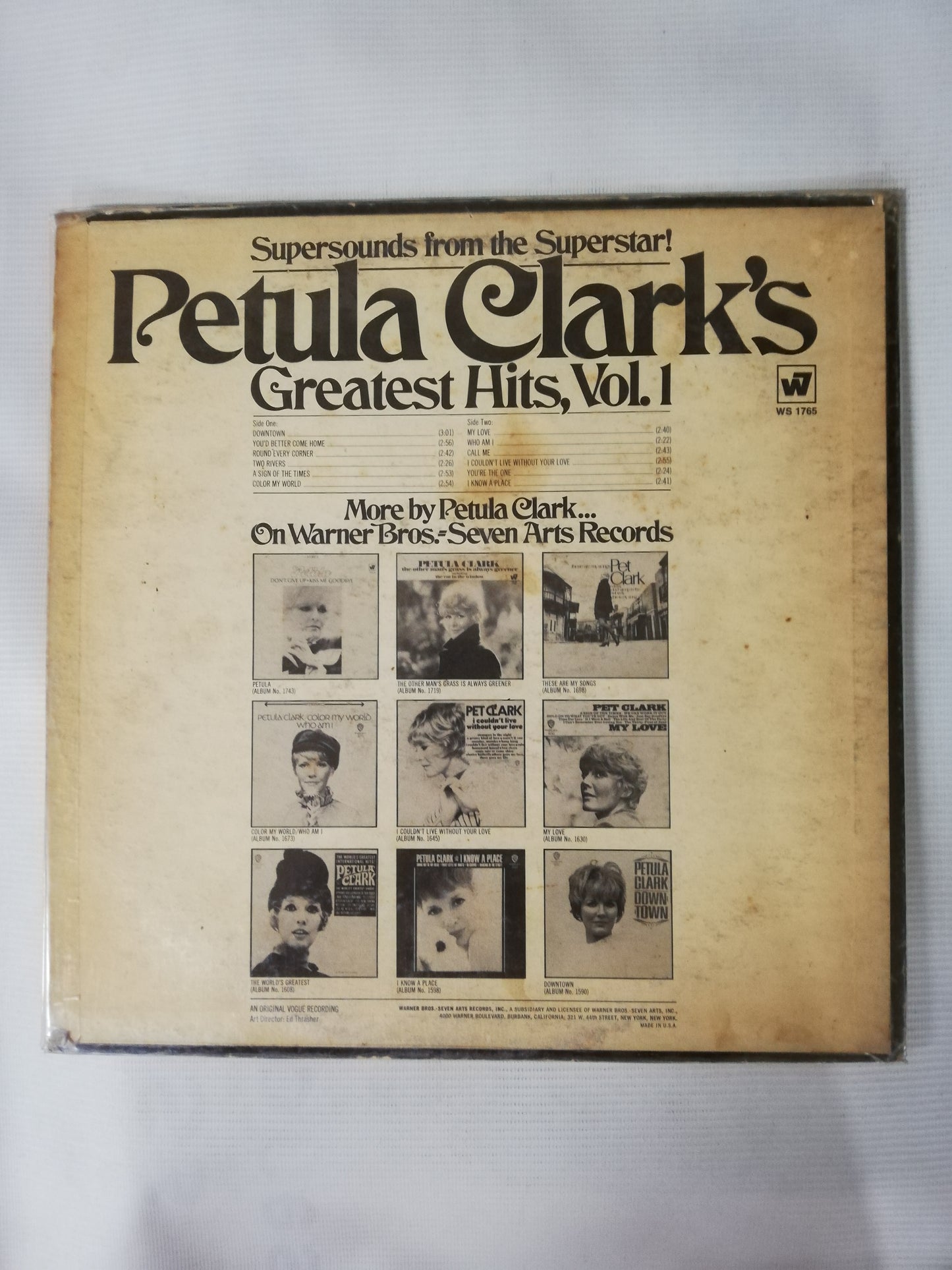 LP PETULA CLARK - PETULA CLARK´S GREATEST HITS VOL. 1
