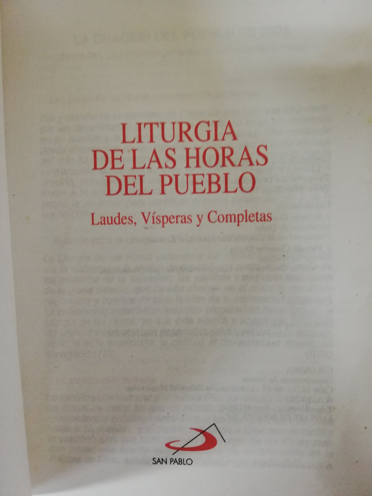 LA LITURGIA DE LA HORAS DEL PUEBLO
