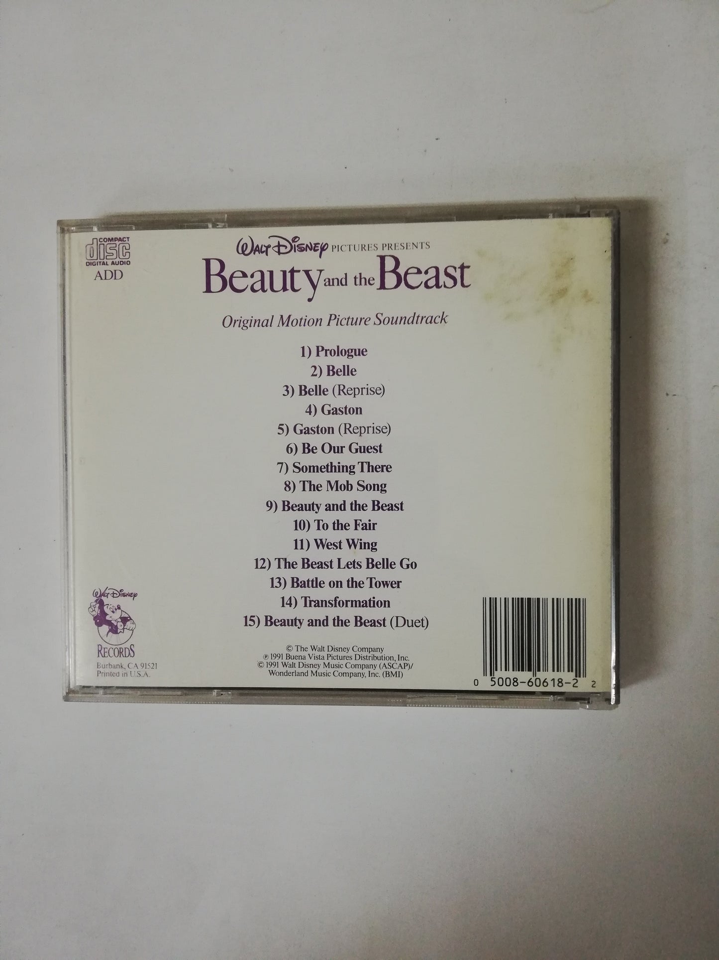 BEAUTY AND THE BEAST - ORIGINAL MOTION PICTURE SOUNDTRACK