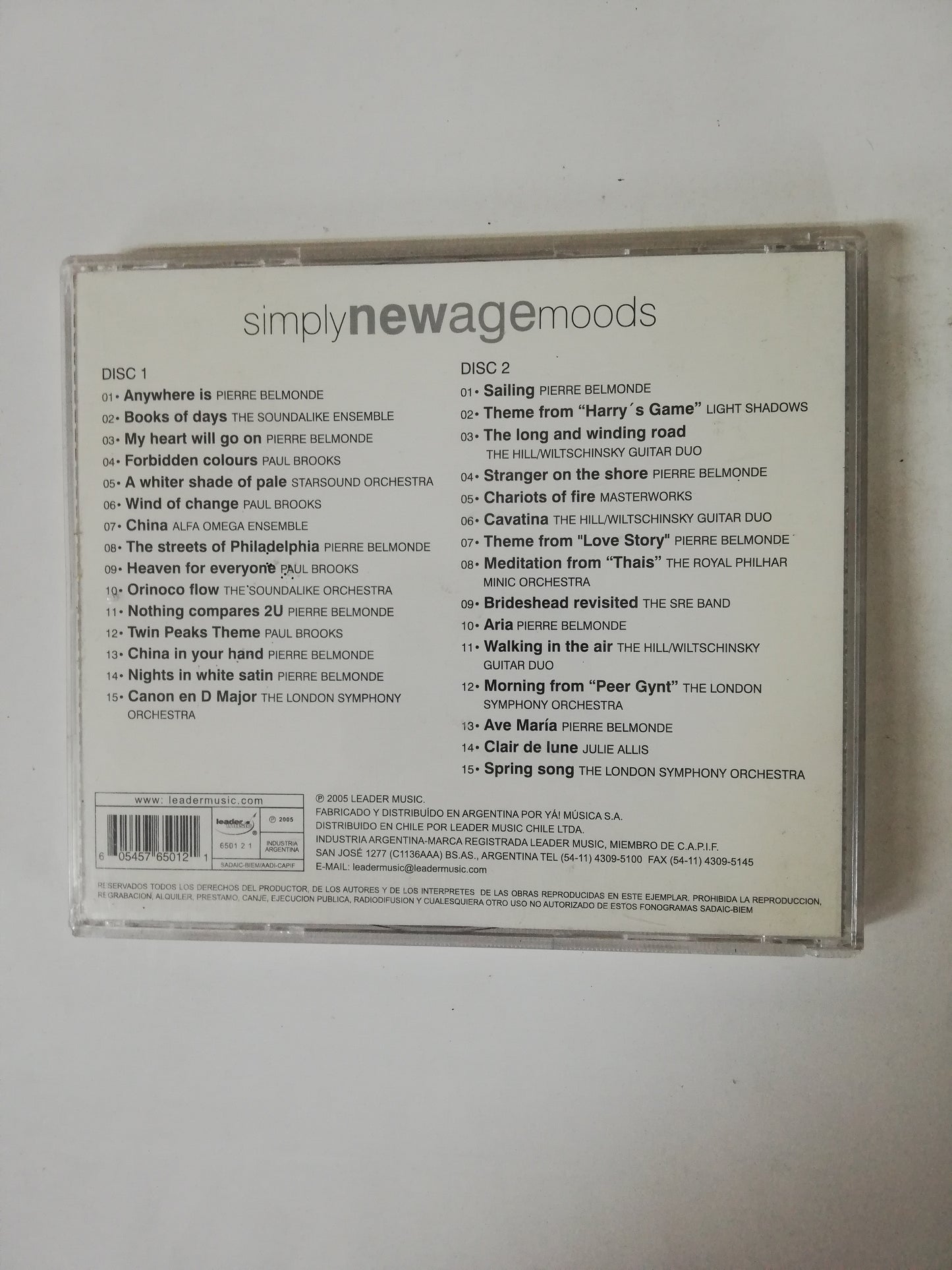 CD SIMPLY NEW AGE MOODS - VARIOS INTÉRPRETES - CD X 2
