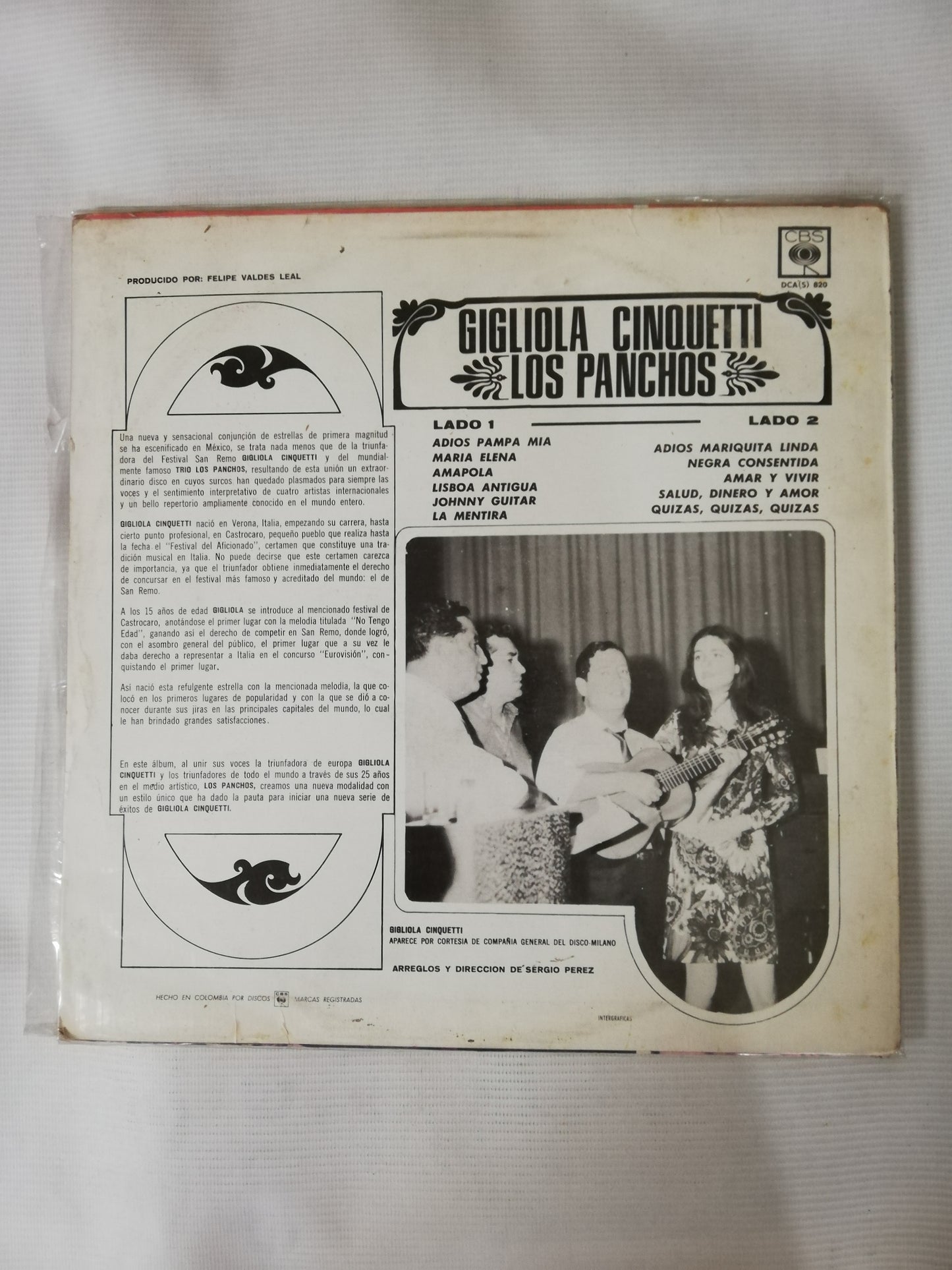 LP GIGLIOLA CINQUETTI Y LOS PANCHOS - CANTA EN ESPAÑOL