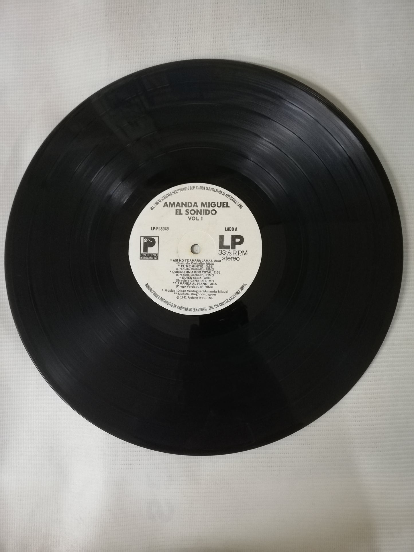 LP AMANDA MIGUEL - EL SONIDO VOL. 1