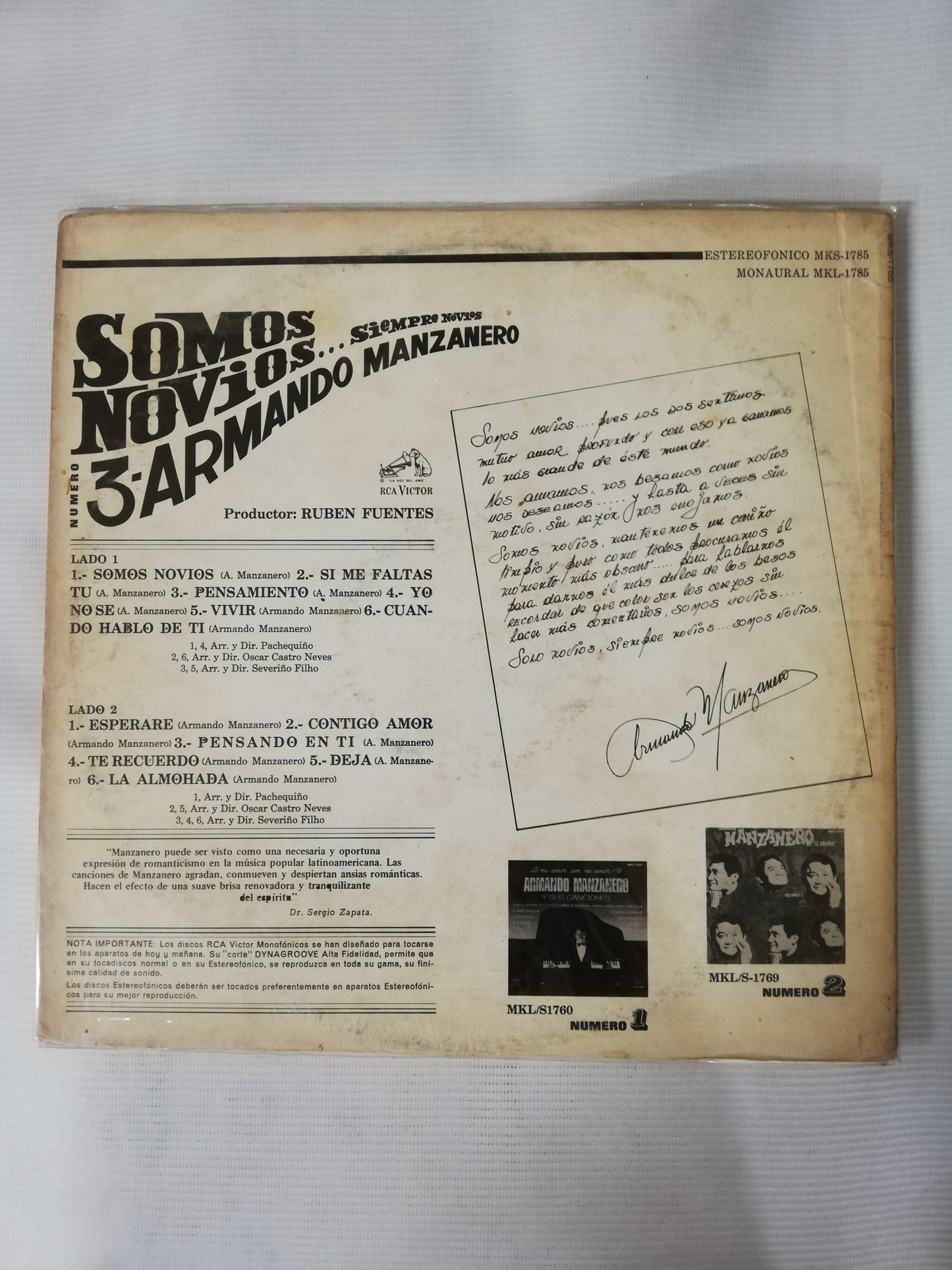 LP ARMANDO MANZANERO - SOMOS NOVIOS...SIEMPRE NOVIOS