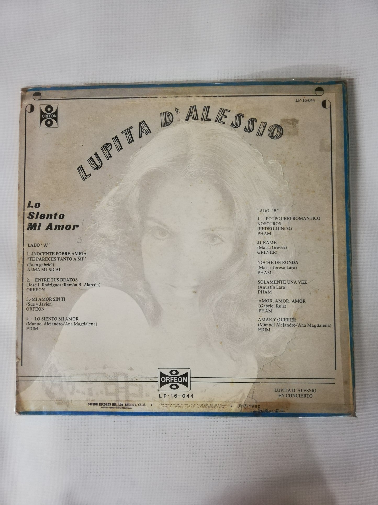 LP LUPITA D´ALESSIO - LO SIENTO MI AMOR