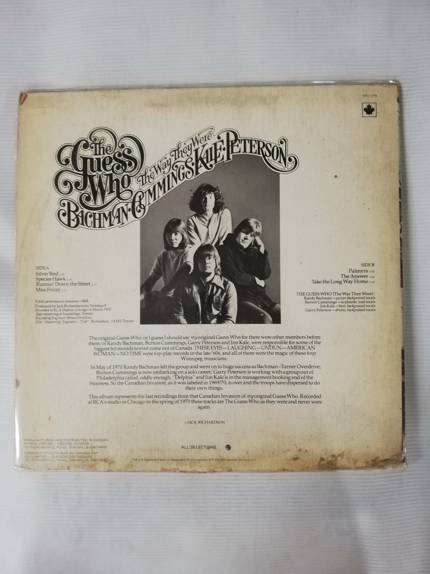 LP THE GUESS WHO - THE WAY THEY WERE