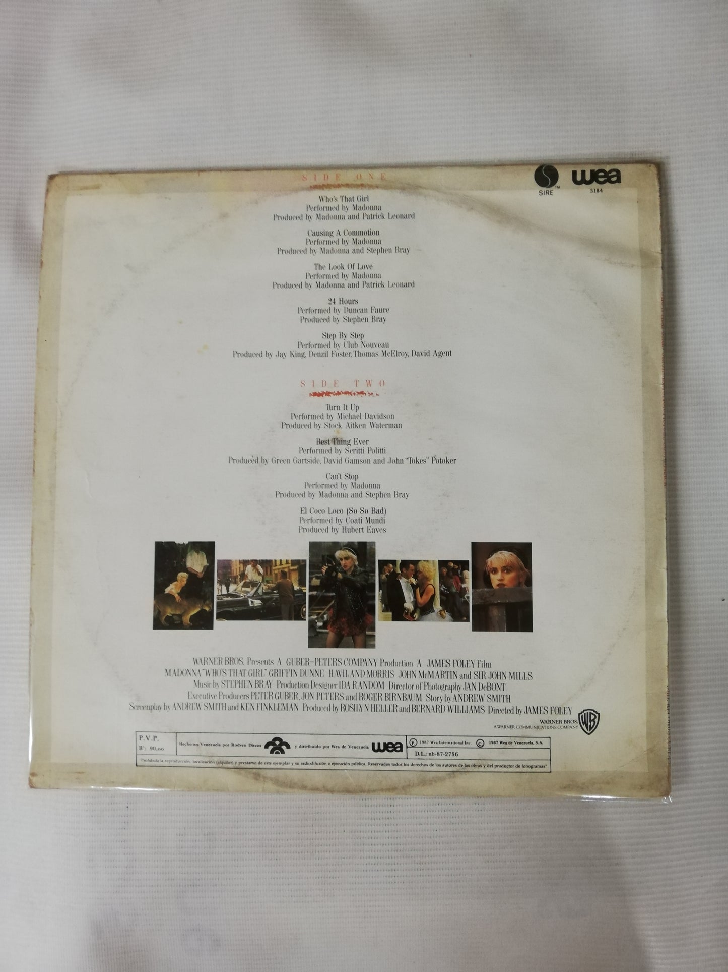 LP MADONNA - WHO´S THAT GIRL: ORIGINAL MOTION PICTURE SOUNDTRACK