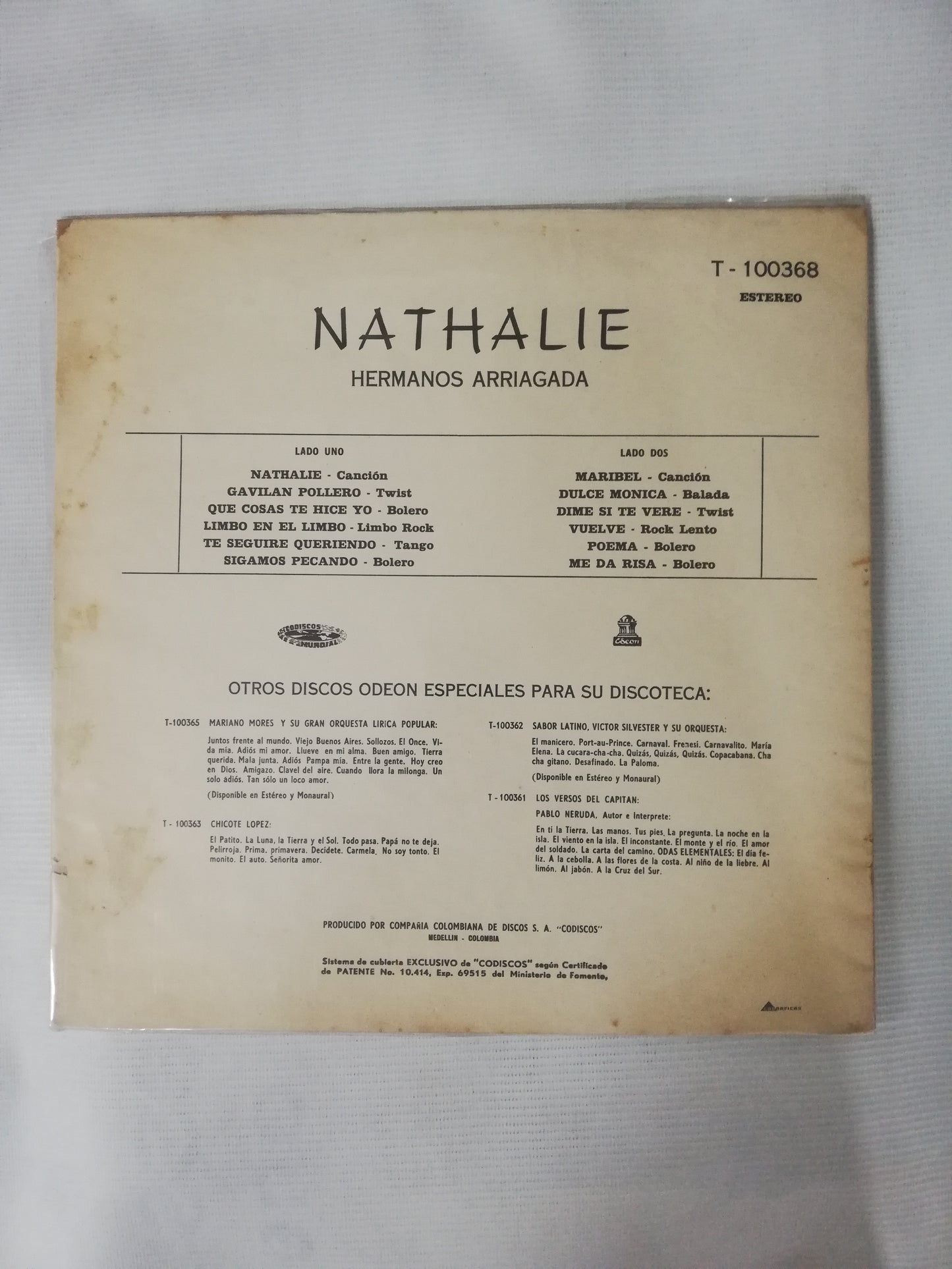 LP HERMANOS ARRIAGADA - NATHALIE